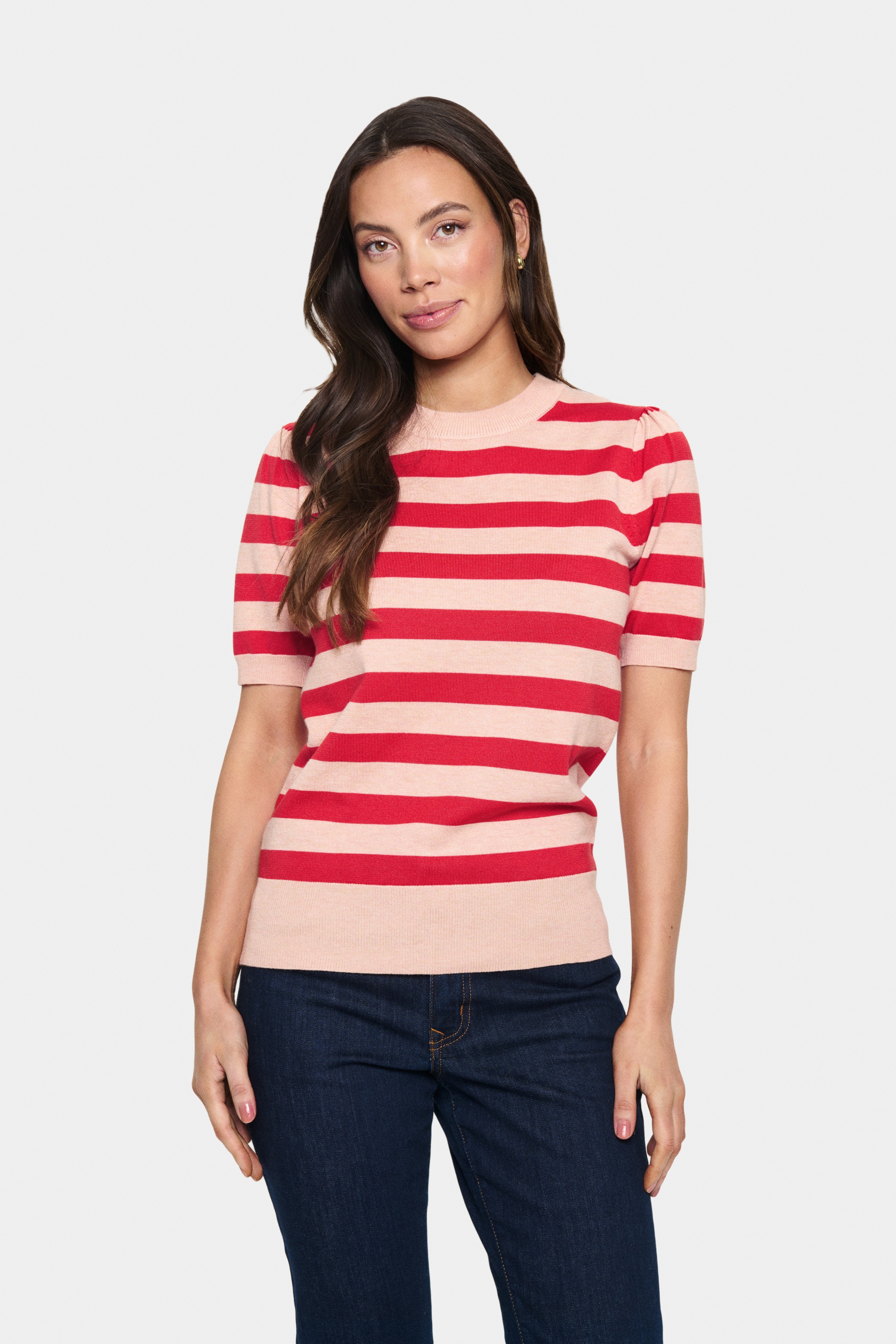 Image of Saint Tropez Strickpullover "MilaSZ SS Block Stripe Pullover"