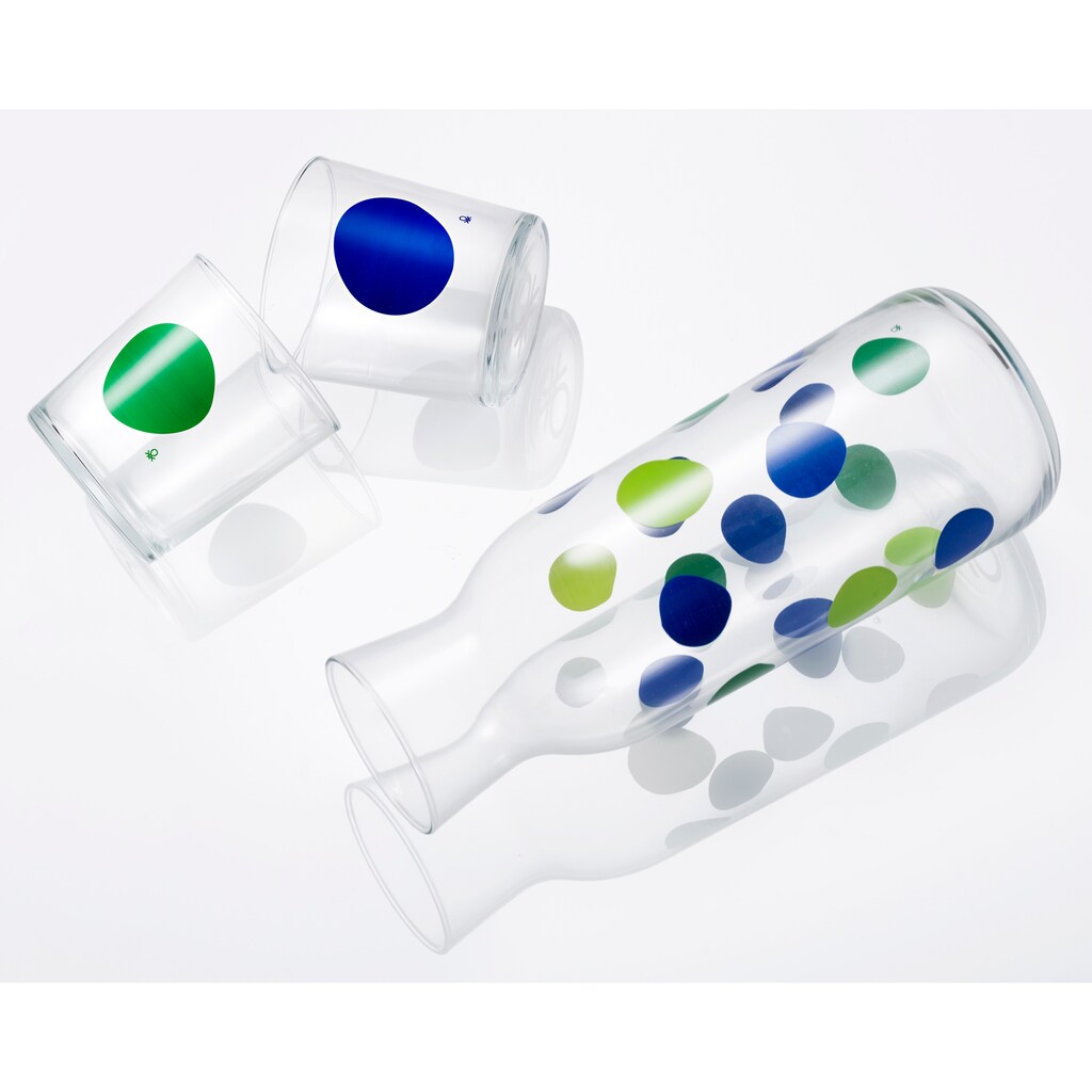 United Colors of Benetton Wasserkaraffe »Karaffe mit zwei Gläsern«, (Set, 3 tlg.)