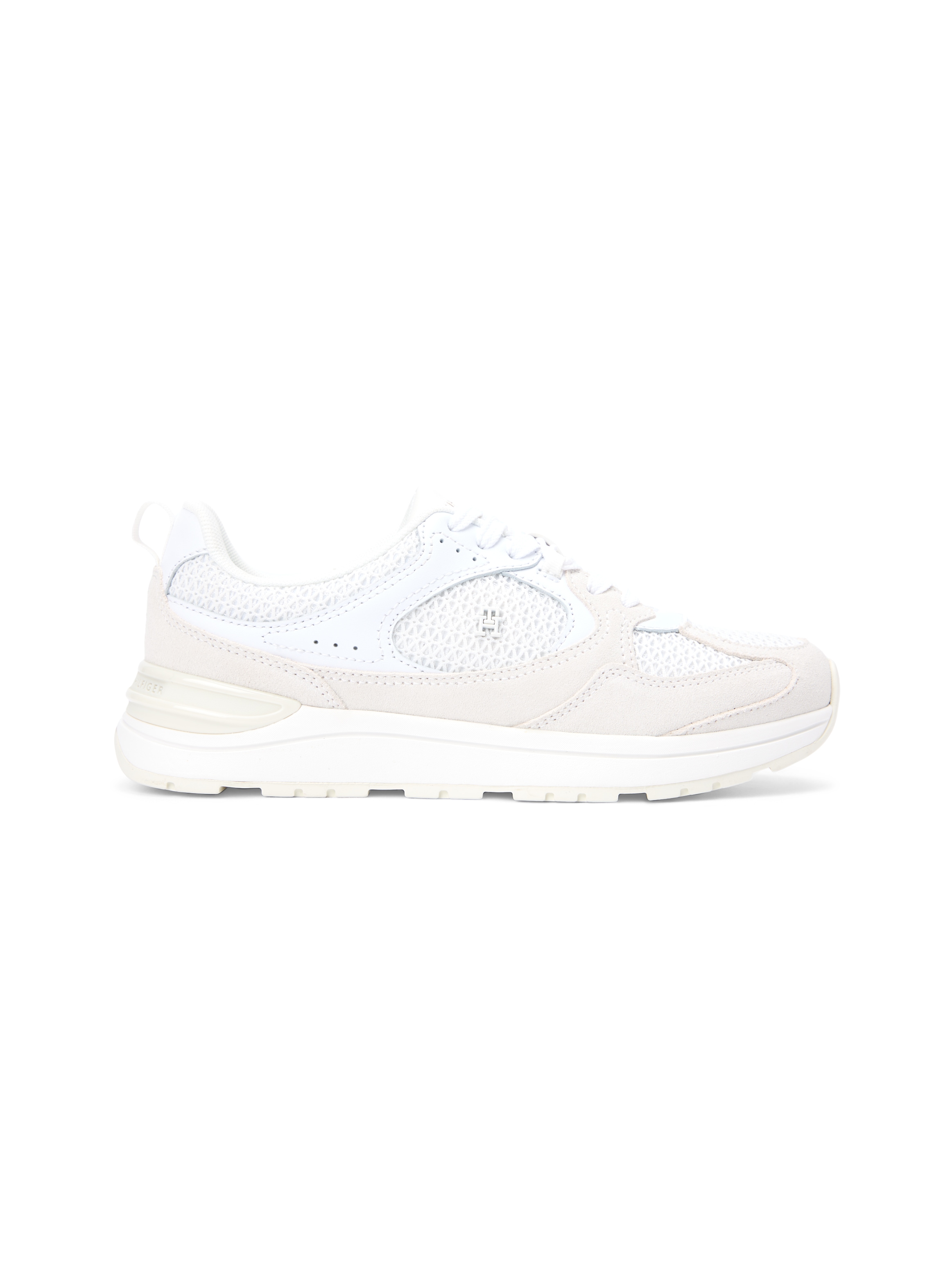 Tommy Hilfiger Baskets à plateforme »TH MIX MATERIAL RUNNER«  Chaussure de loisirs, à lacets, sneaker à plateforme avec emblème logo