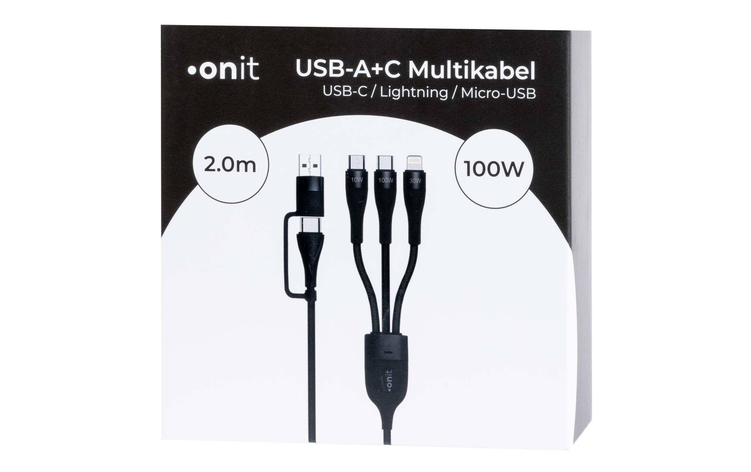 onit USB-Kabel »2.0-Kabel USB A/USB C - Lightning/Micro-USB B/USB C«