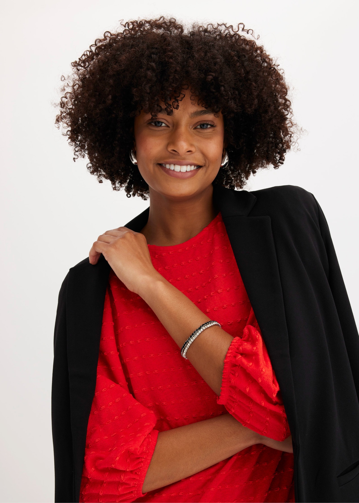 bonprix T-shirt tunique Oversize-Passform, ohne Kragen, aus Polyester, Viskose und Elasthan