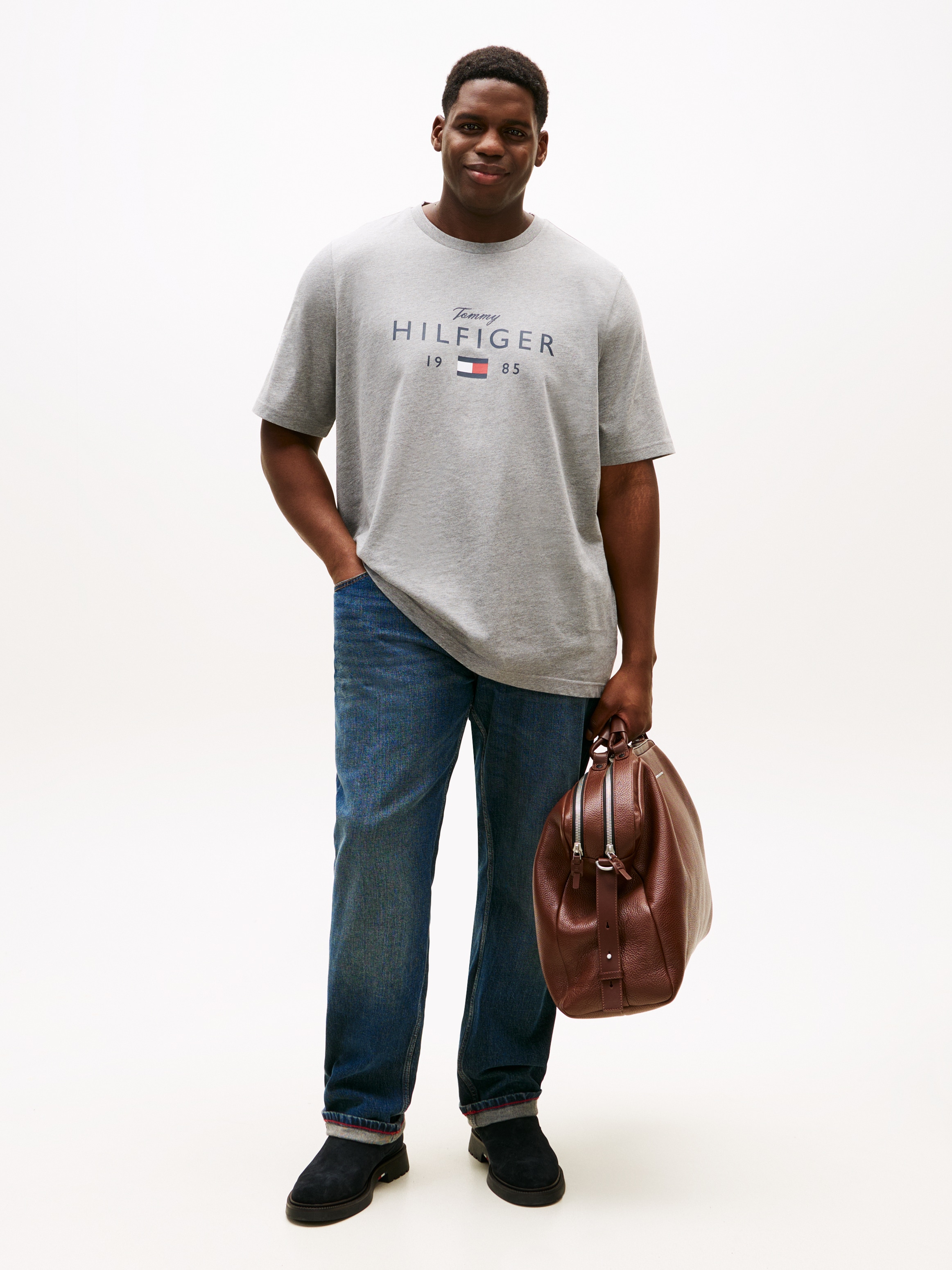 Tommy Hilfiger Big & Tall T-shirt »BT-BRAND LOVE BIG HILFIGER« Rundhals, normale Passform, Grosse Grössen