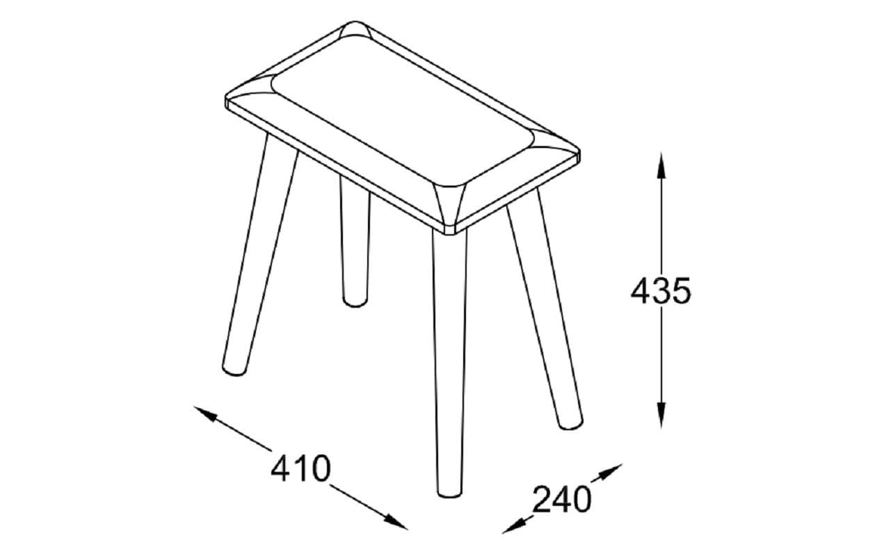 VCM Hocker »Lindas Kunstleder/Holz, Weiss«