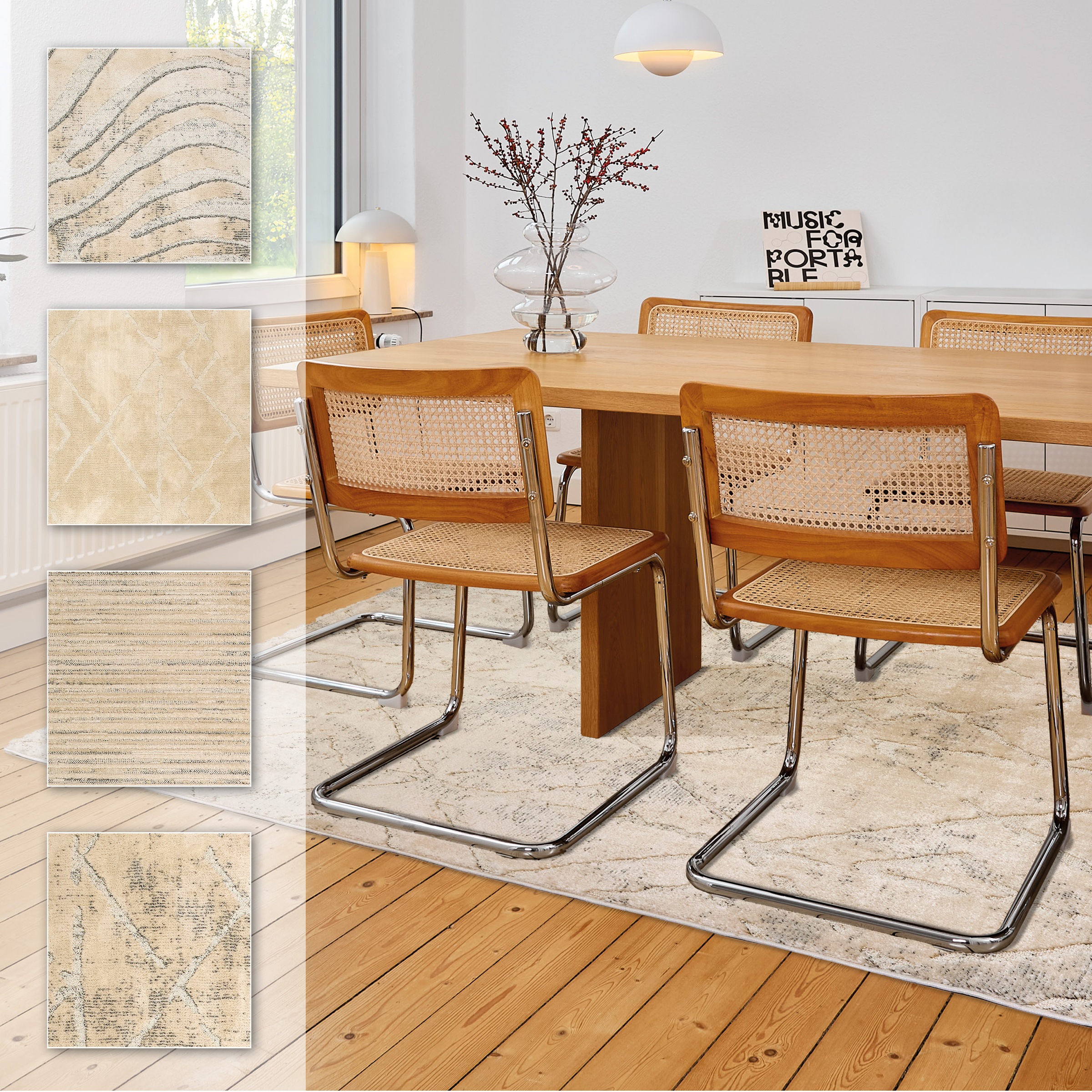 Image of ASTRA Teppich "Lou 254" rechteckig 10 mm Höhe Hoch Tief Struktur, Kurzflor, Wohnzimmer, Schlafzimmer