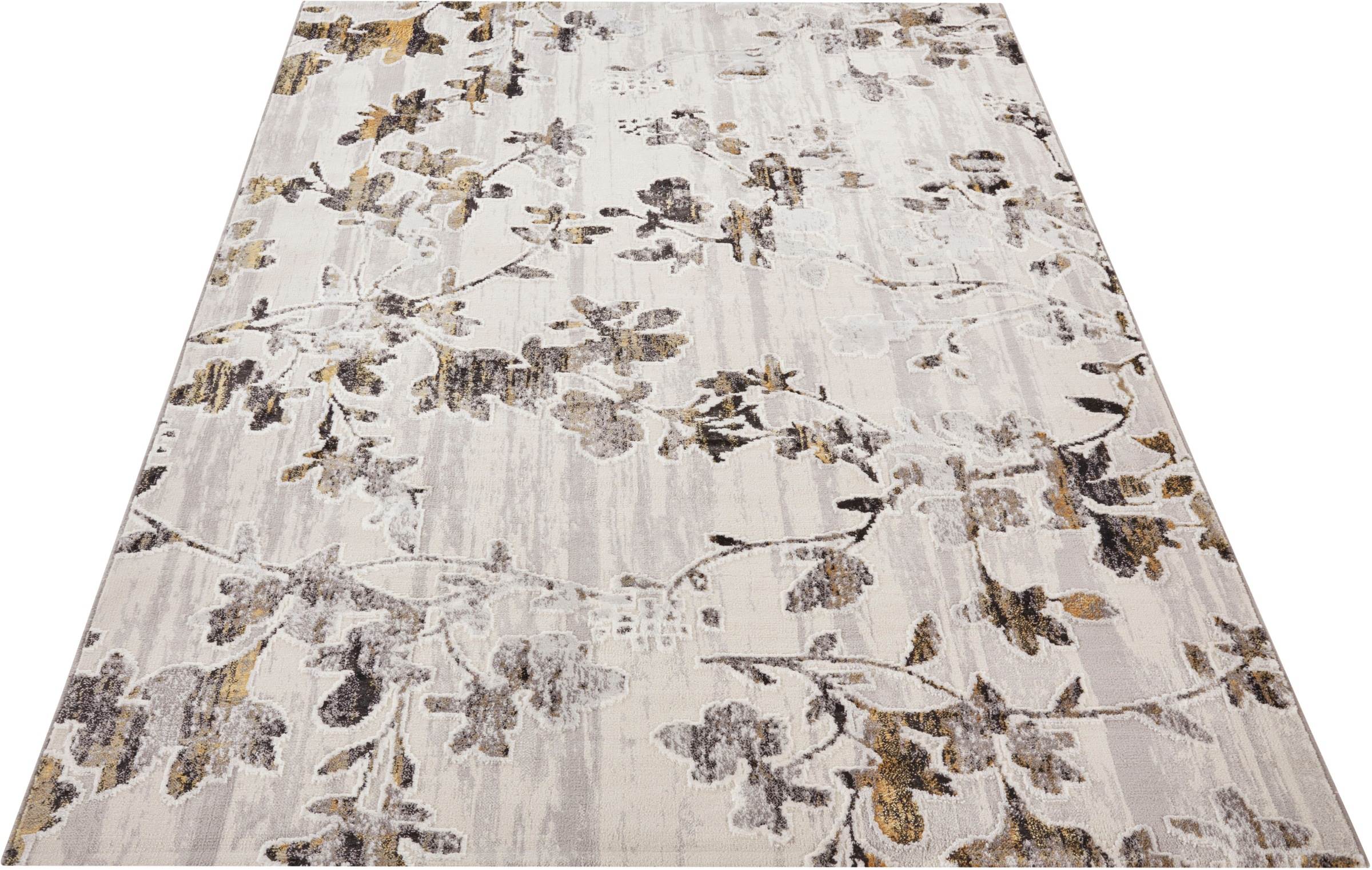 Image of MINT RUGS Teppich »Maceo«, rechteckig, 8 mm Höhe, Kurzflor, Florales Design, leichter Glanz, Meliert, Wohnzimmer, Schlafzimmer, Robust, Pflegeleicht, Gekettelt bei Ackermann Versand Schweiz