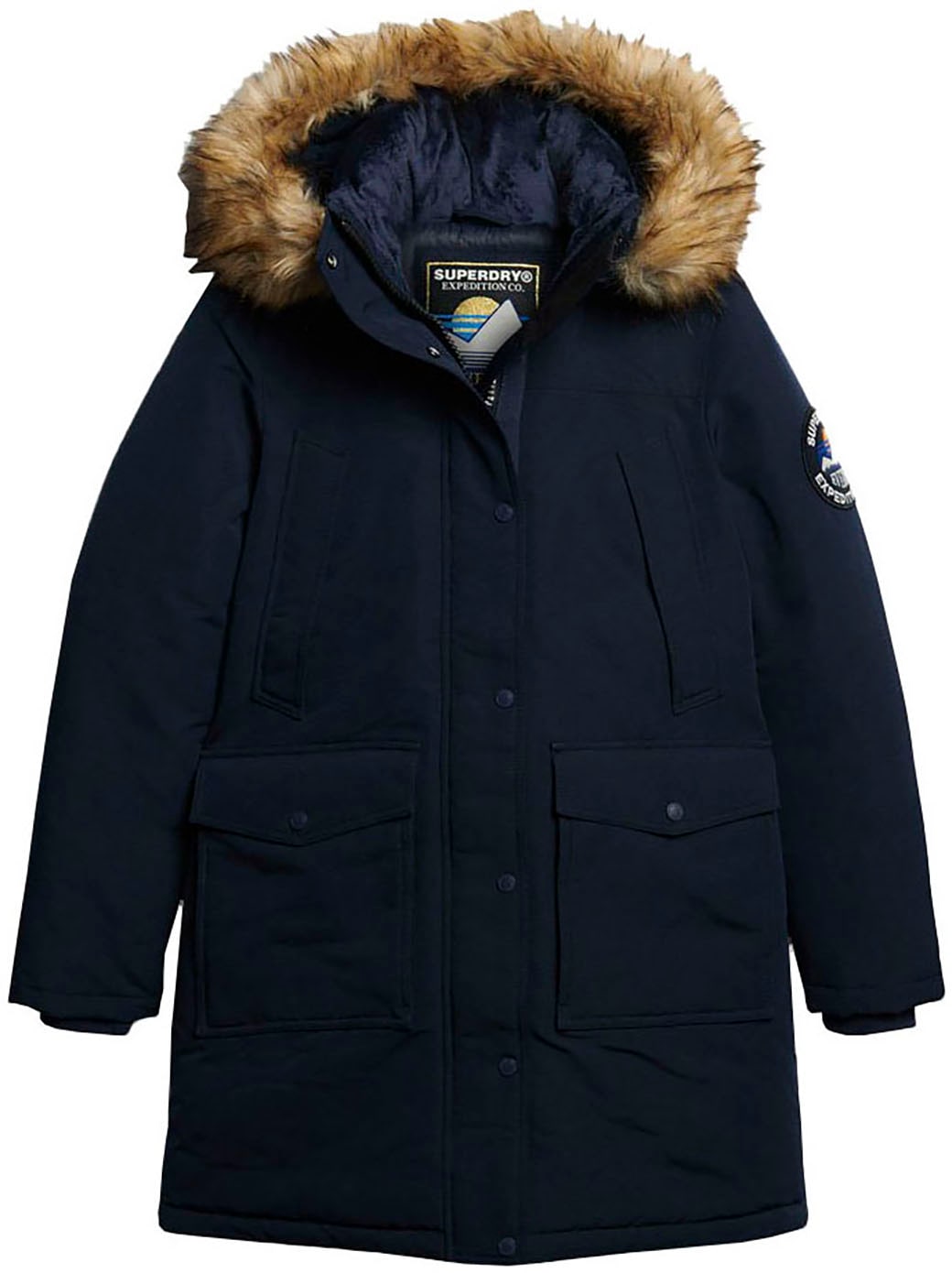 Steppjacke »EVEREST FAUX FUR PARKA JACKET«, mit Kapuze