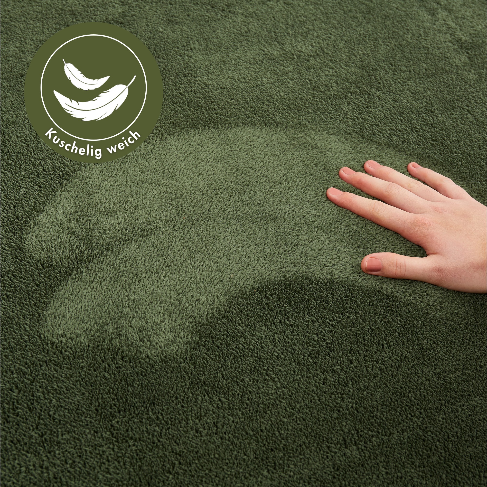 Andiamo Tapis »Arezzo« Rectangulaire 16 mm Höhe Uni Farben, weicher Flor, waschbar, ideal im Wohnzimmer & Schlafzimmer