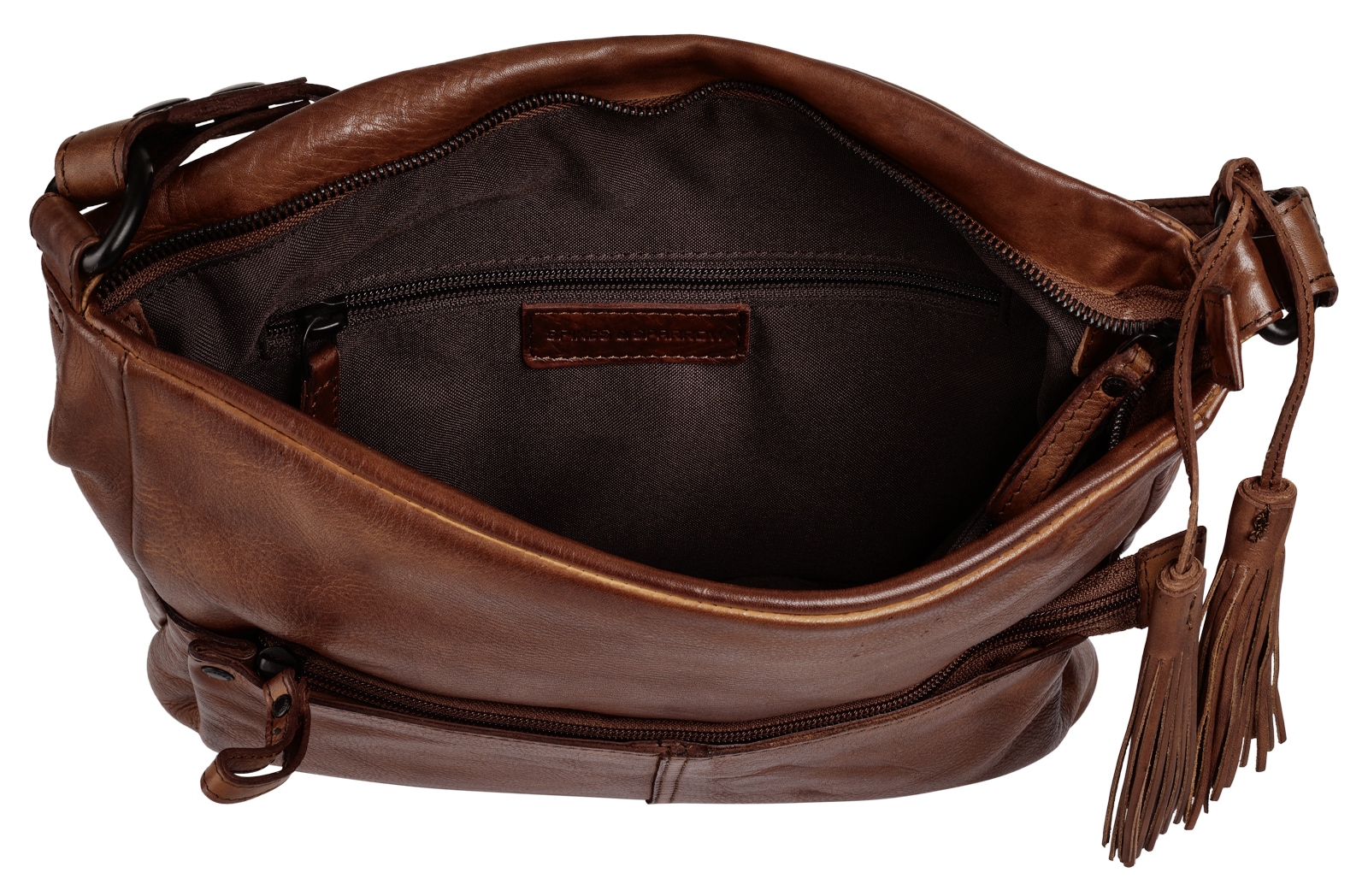 Spikes & Sparrow Umhängetasche »SPIKES & SPARROW Damen echt Leder« echt Leder