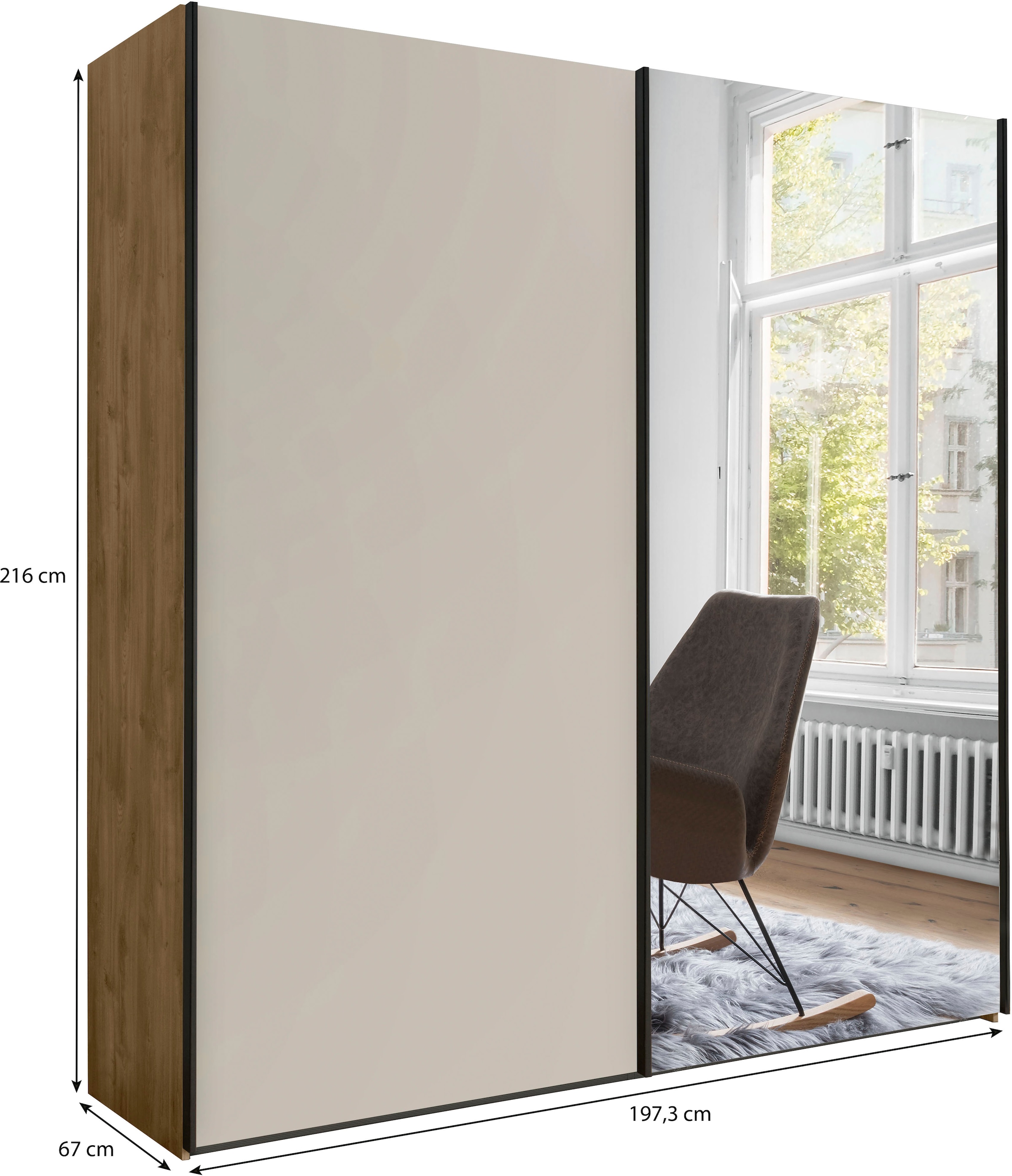 WIEMANN Schwebetürenschrank »Monaco« hochwertige Beschläge