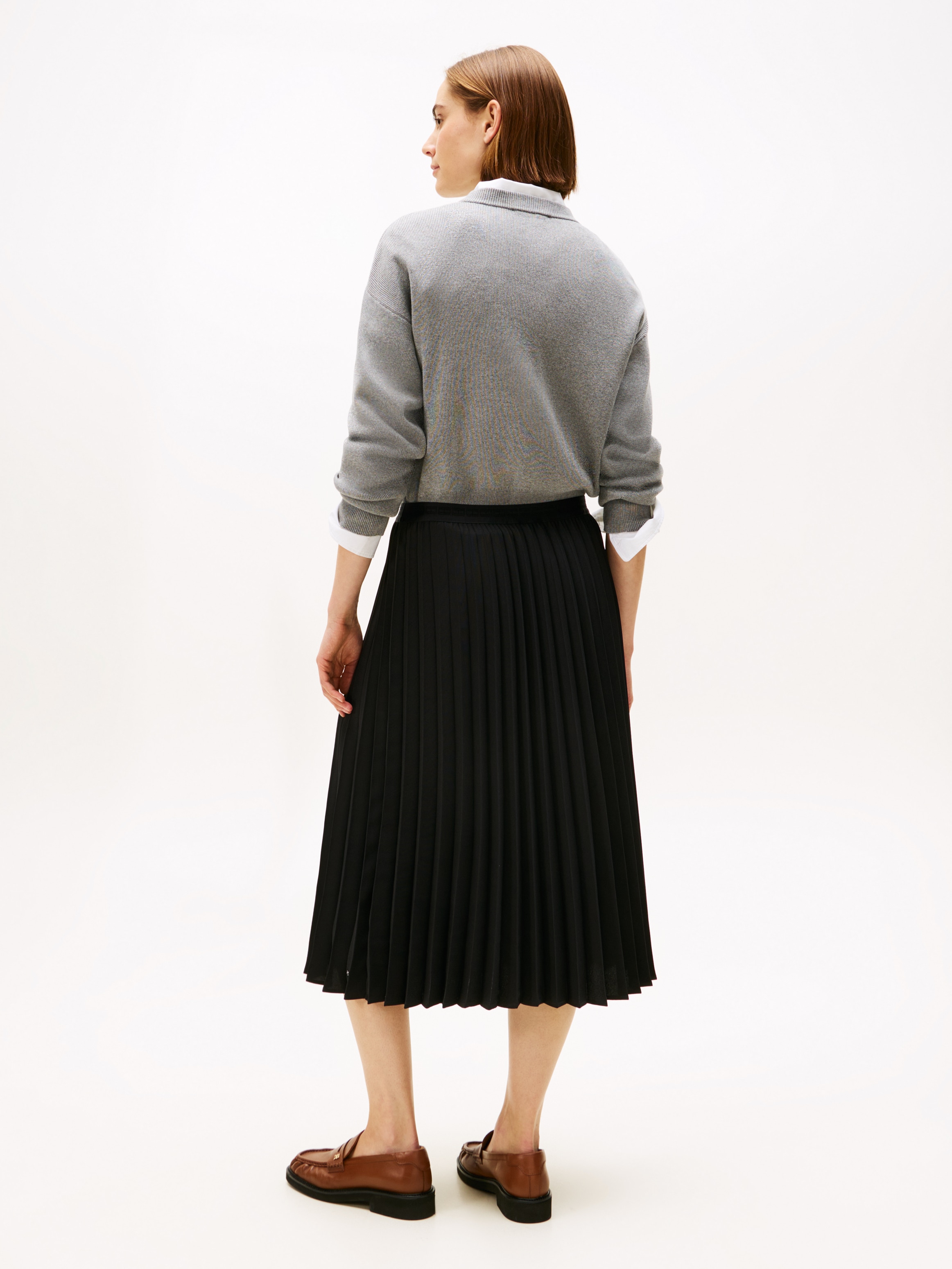 Tommy Hilfiger Jupe plissée »FLUID PLEATED PULL ON MIDI SKIRT«