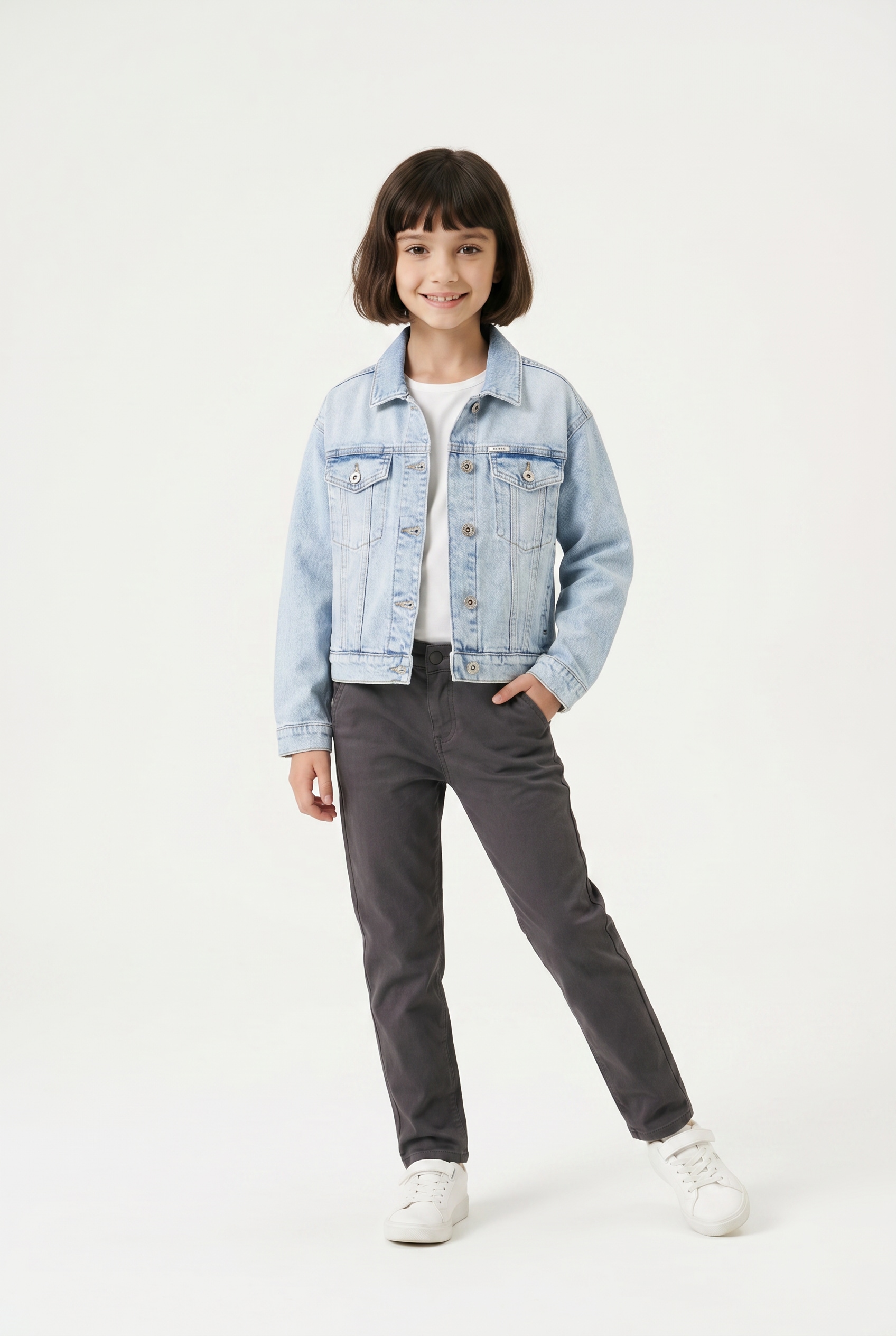 Garcia Jeansjacke ohne Kapuze mit Stretch und Knopfleiste