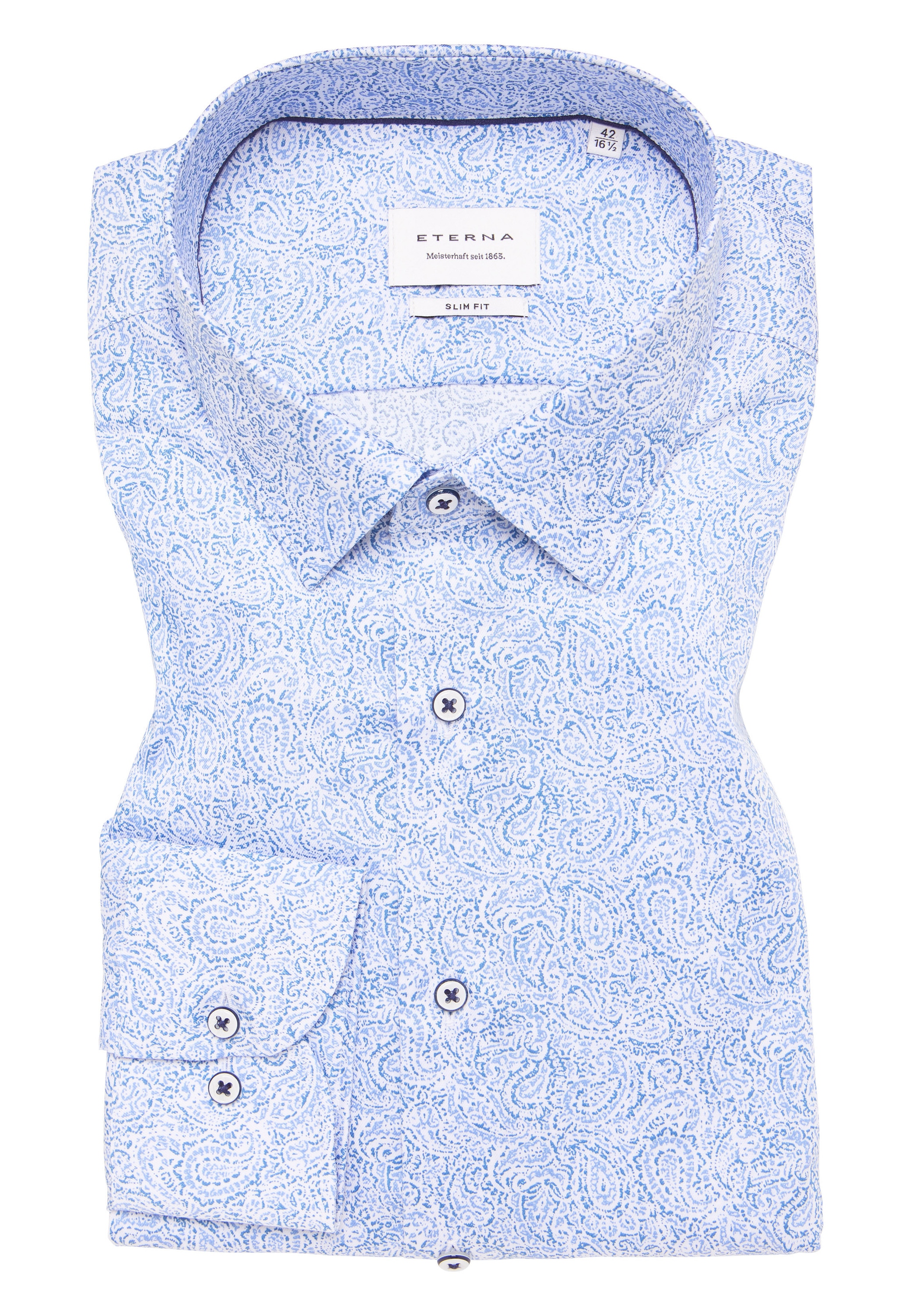 Eterna Langarmhemd »SLIM FIT« NON IRON (bügelfrei)