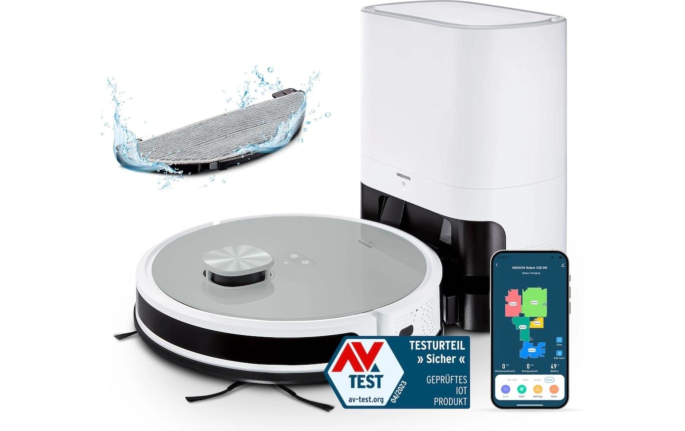 Medion® Nass-Trocken-Saugroboter »X21 mit Absaugstation«
