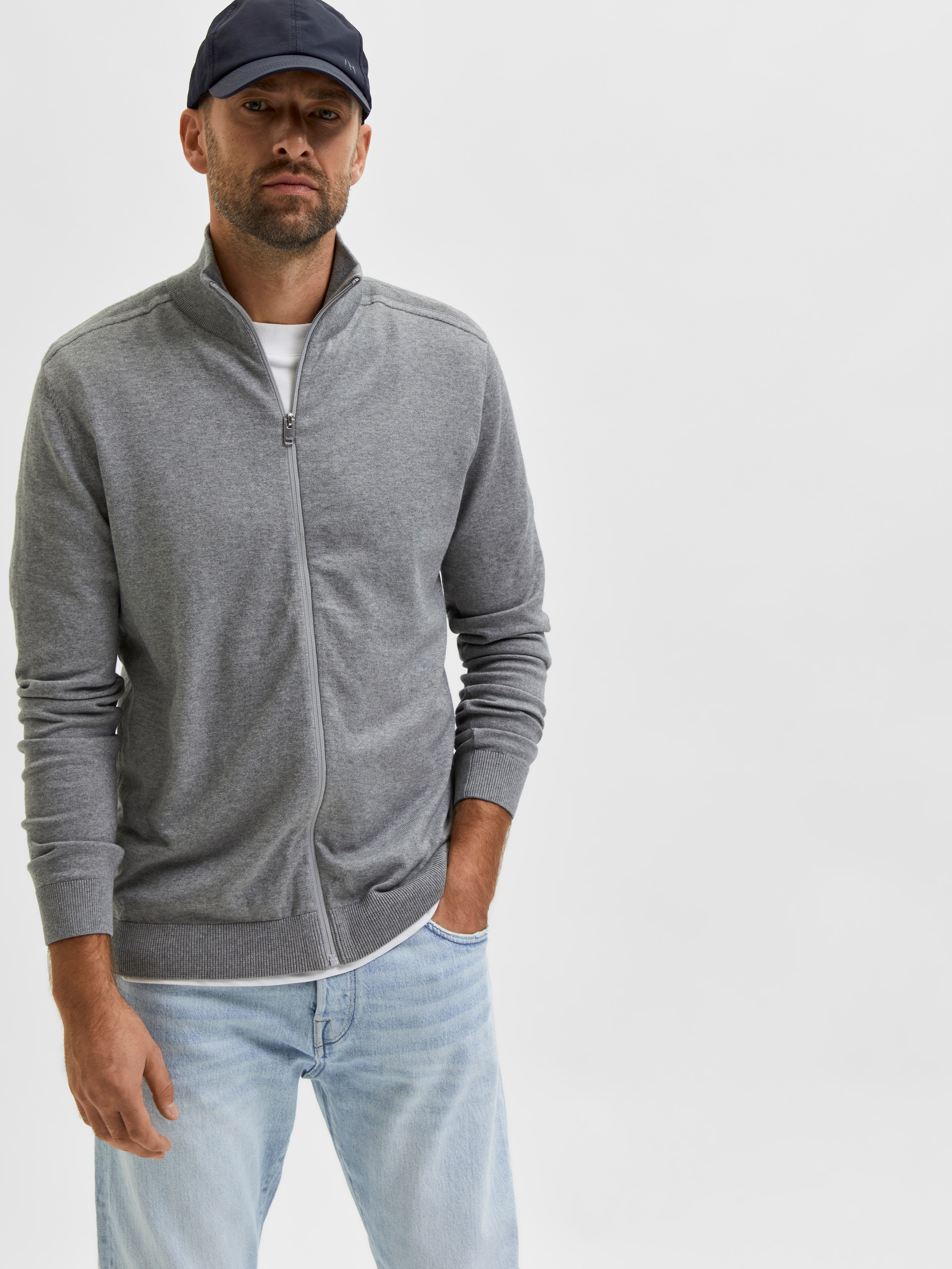 SELECTED Veste en tricot »SLHBERG FULL ZIP CARDIGAN NOOS«