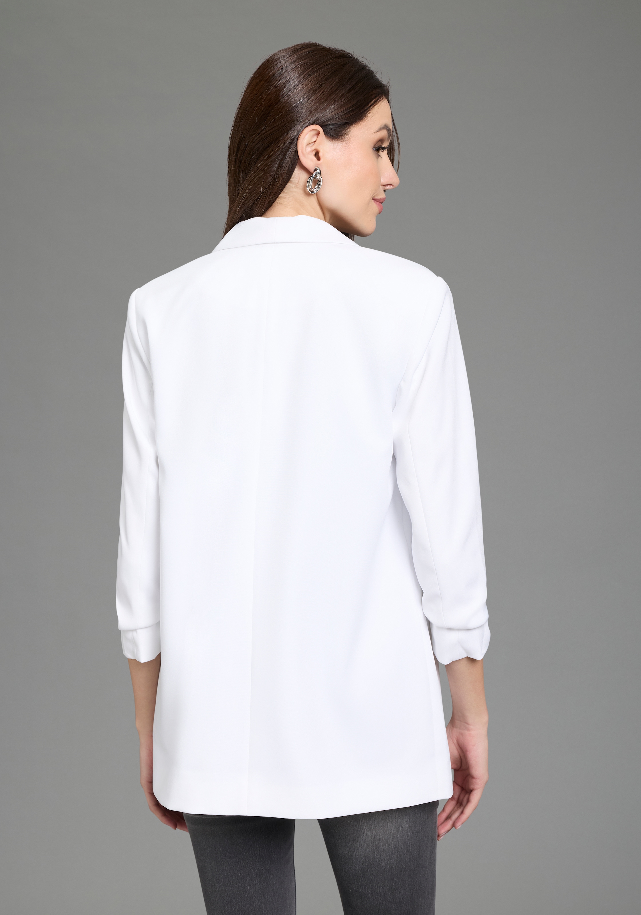 Laura Scott Longblazer mit gerafften Ärmeln