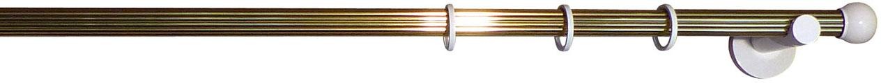 Image of indeko Gardinenstange »Tondo«, 1 läufig-läufig, Wunschmasslänge, glanz-messingfarben-weiss bei Ackermann Versand Schweiz