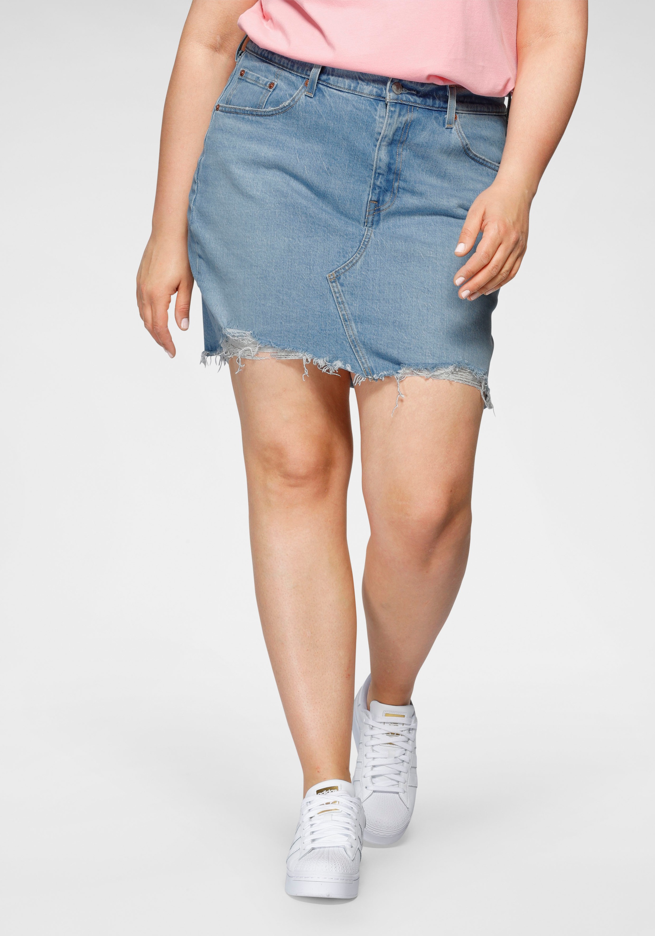 Image of Levi's® Plus Jeansrock »Deconstructed Skirt«, mit ausgefranstem Saum bei Ackermann Versand Schweiz