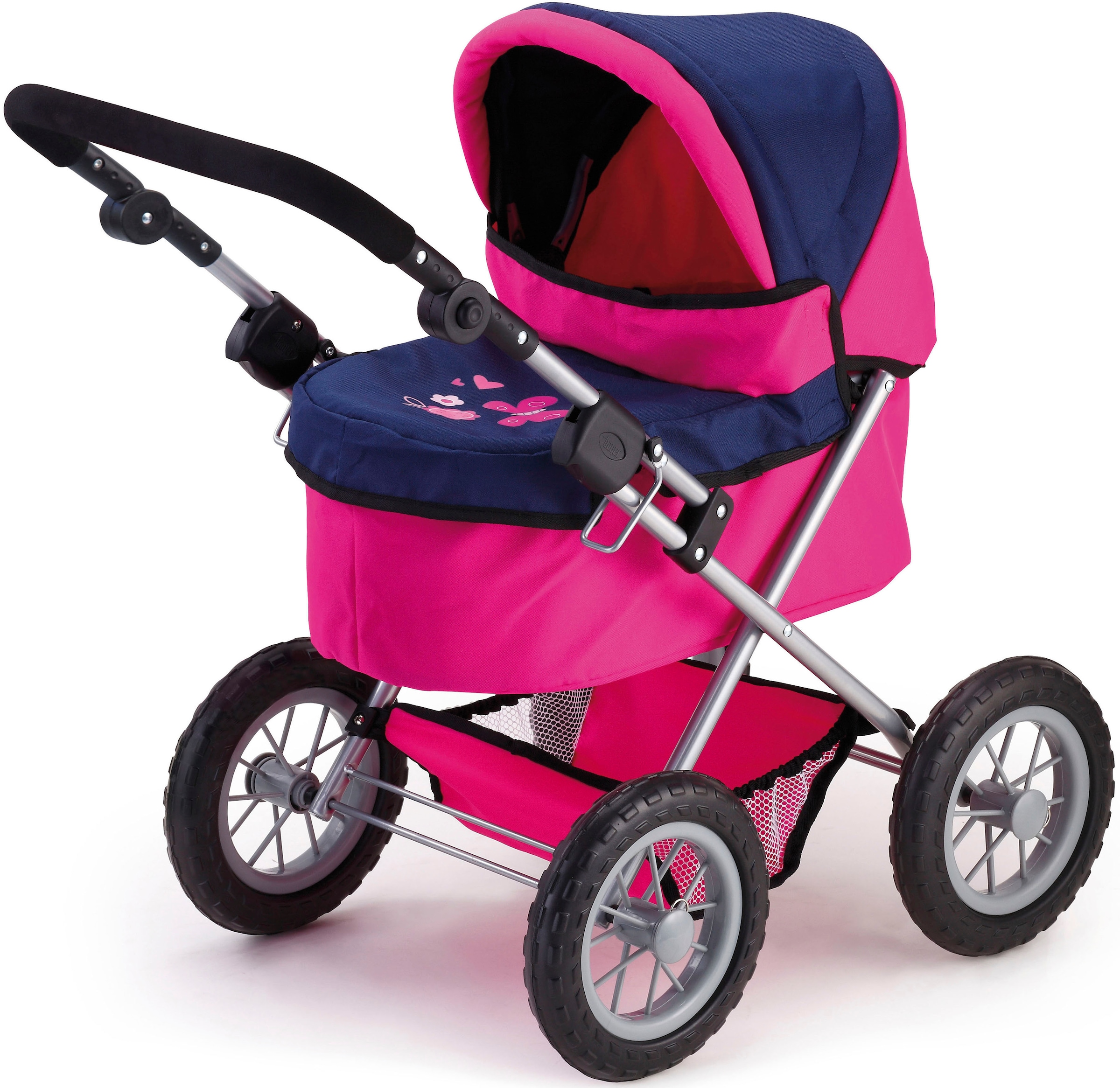 Bayer Puppenwagen »Trendy, pink/blau«, inkl. Wickeltasche