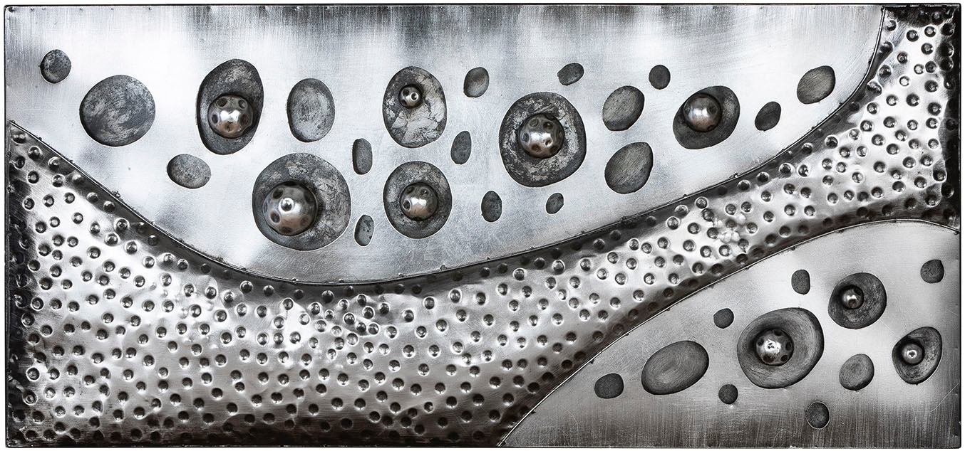 Image of Casablanca by Gilde Metallbild "Bild rechteckig Callosti silberfarben H. 56 cm" 1 Stk. tlg.