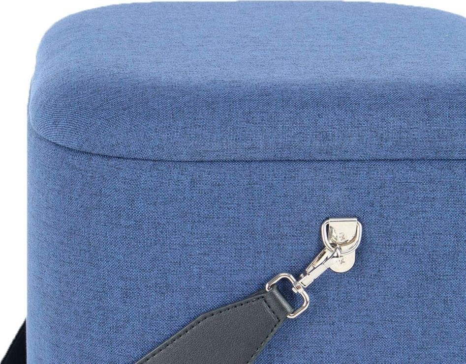 Kayoom Hocker »Arabella 225 2er-Set, abnehmbare Sitzfläche, Lagerfläche im Inneren«, (Set, 2 St.), stapelbar, gepolstert, mit Stauraum, abgerundete quadratische Form