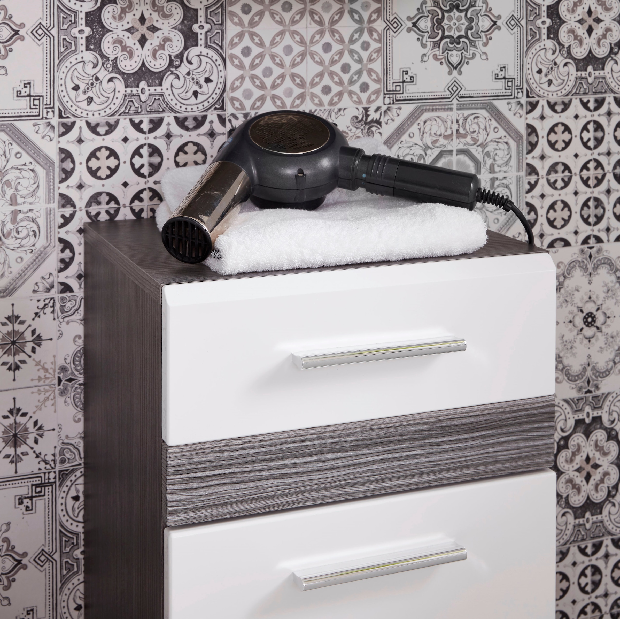 welltime Armoire basse »Toulon« Kommode mit 1 Tür & 1 Schublade - (B/T/H) 37/31/80 cm