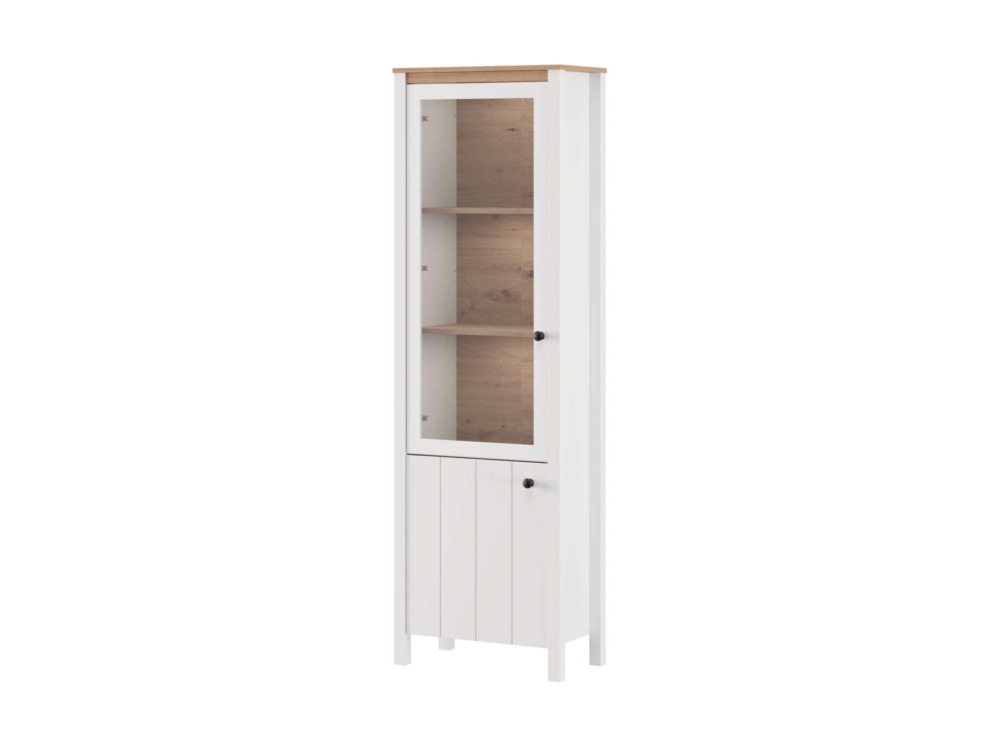 Home affaire Vitrines »BEDFORD Vitrinenschrank, Glasschrank, Standvitrine, Highboard« Profil MDF 2D revêtu, estampage à chaud, chants ABS 1 mm, 4 tablettes