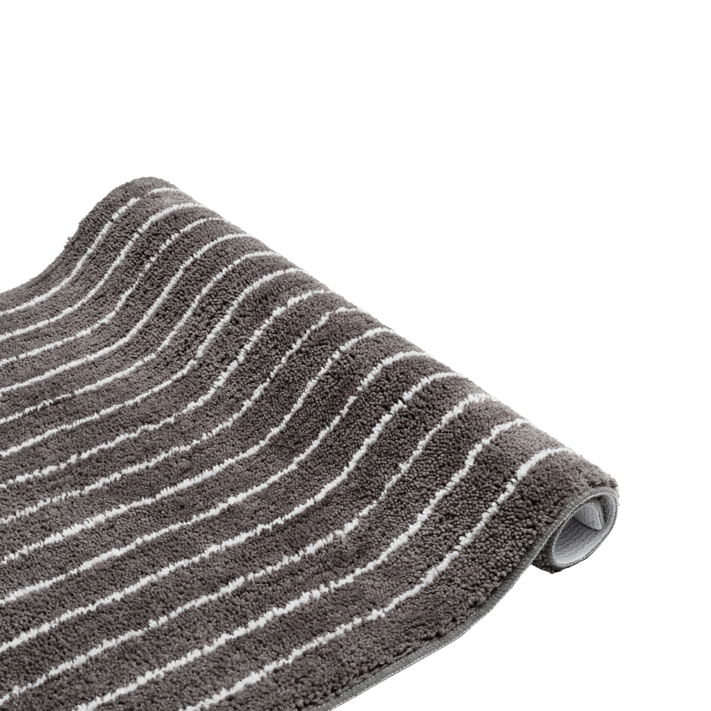 LeGer Home by Lena Gercke Tapis de bain »Tamsin, Badvorleger, Badezimmer Teppich, Duschvorleger« Höhe 10 mm revêtement antidérapant Séchage rapide | compatible chauffage au sol rayures, moderne