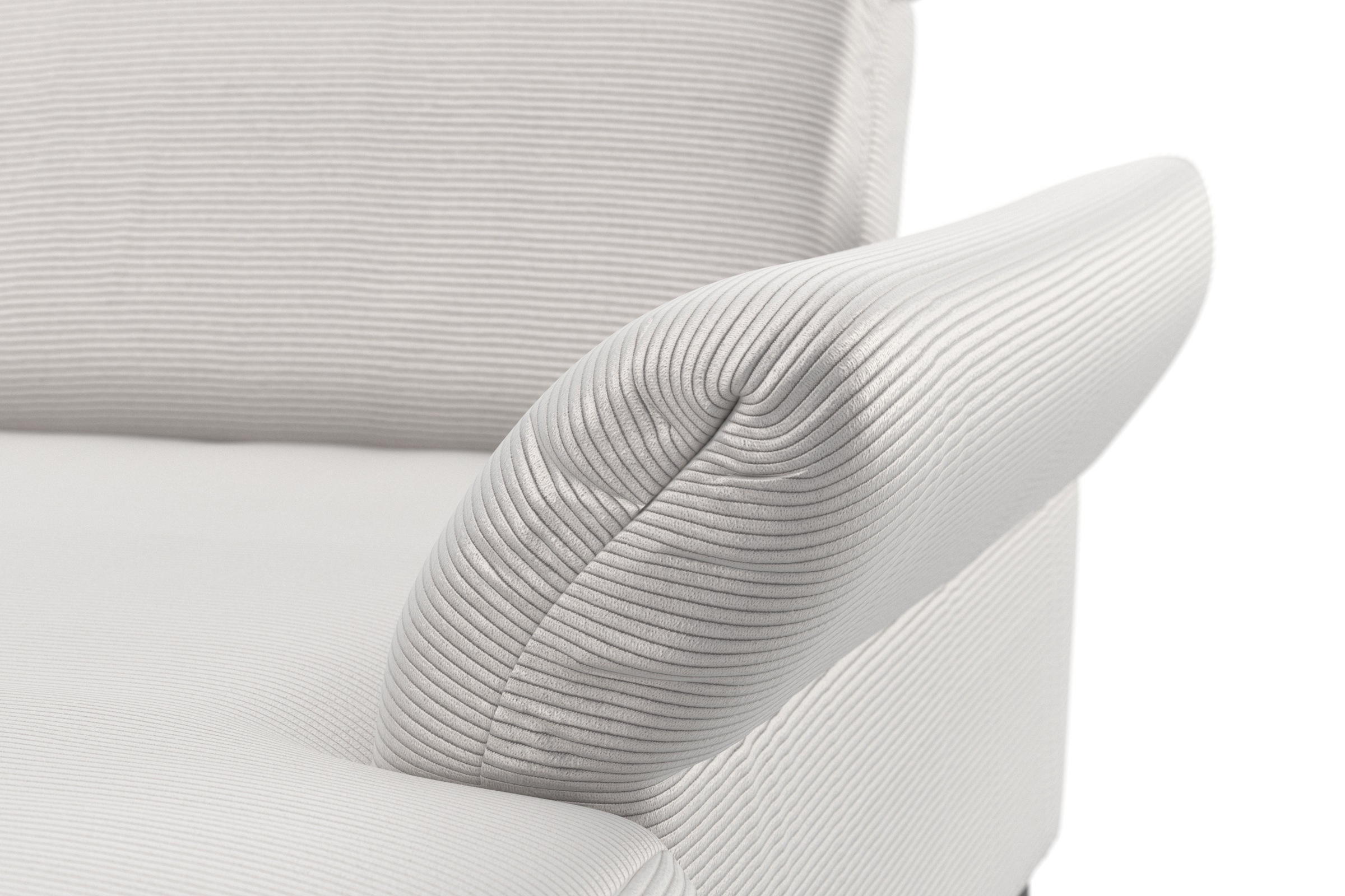 INOSIGN Ecksofa »Coco L-Form«, Sitztiefen-, Arm- und Kopfteilverstellung, Cord-Bezug, Fusshöhe 15 cm