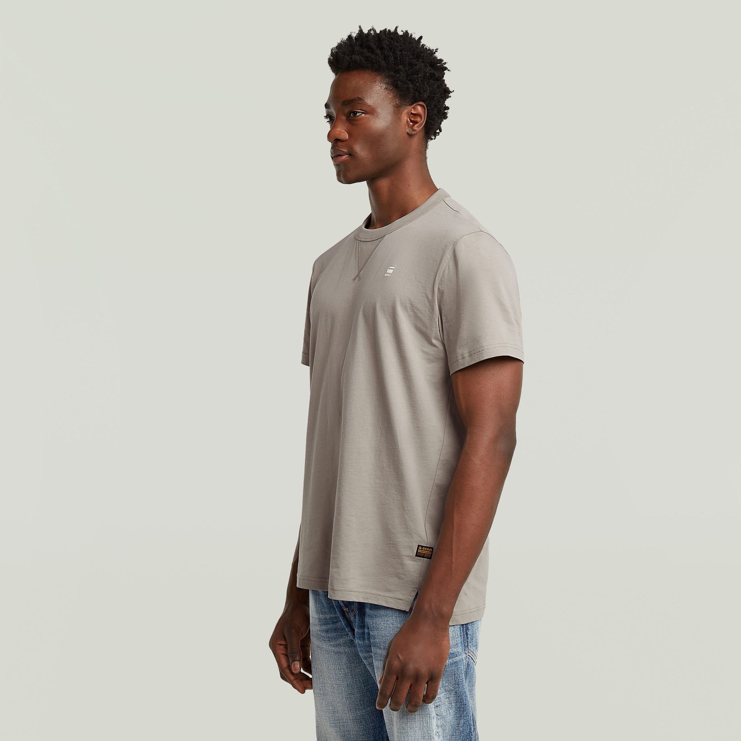 G-STAR T-shirt »Nifous« Rundhals, mit Rippeinsatz