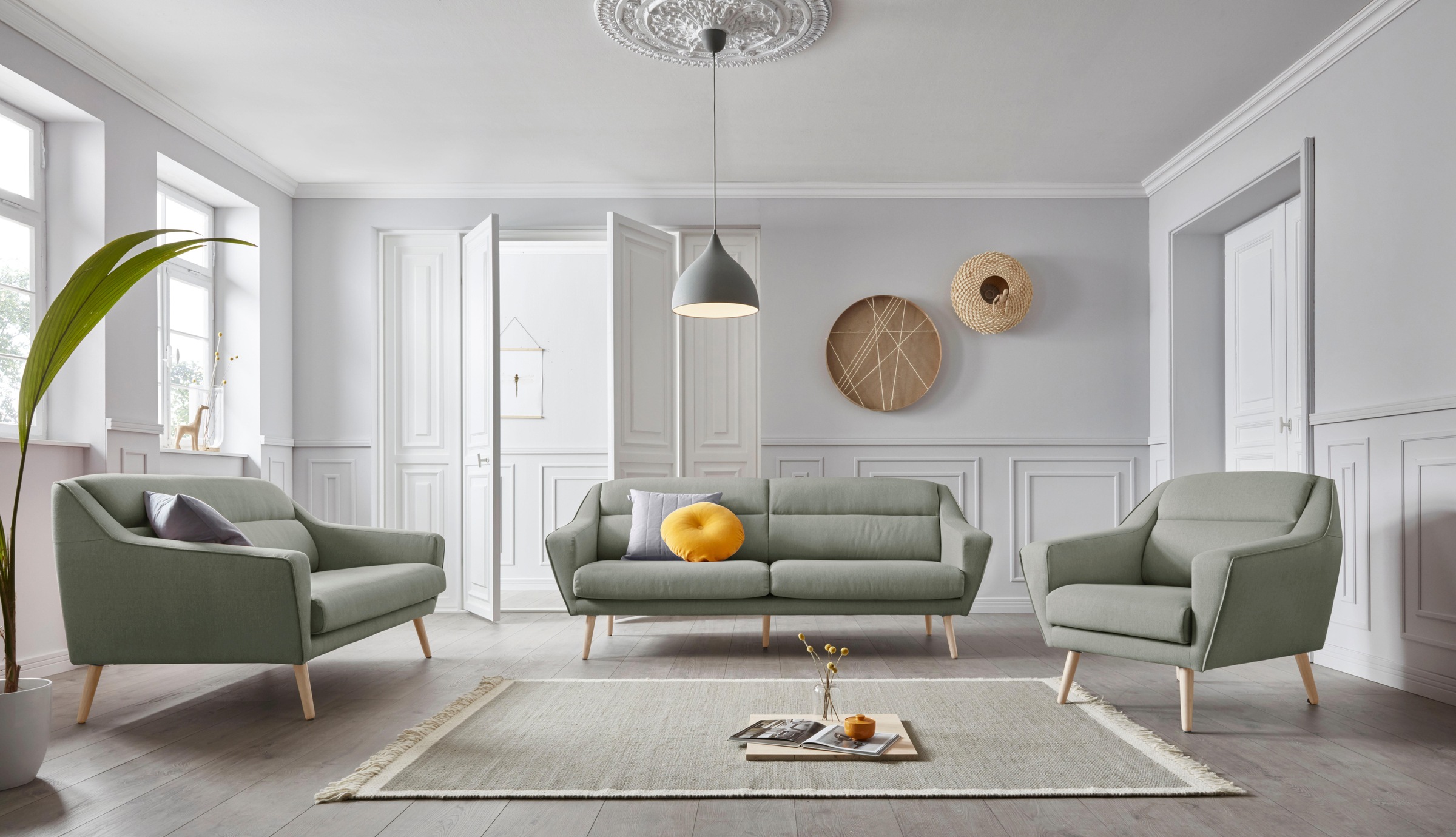 andas Sessel »Bille«, mit Naht im Rückenkissen und Eiche-Beinen, Design by Morten Georgsen