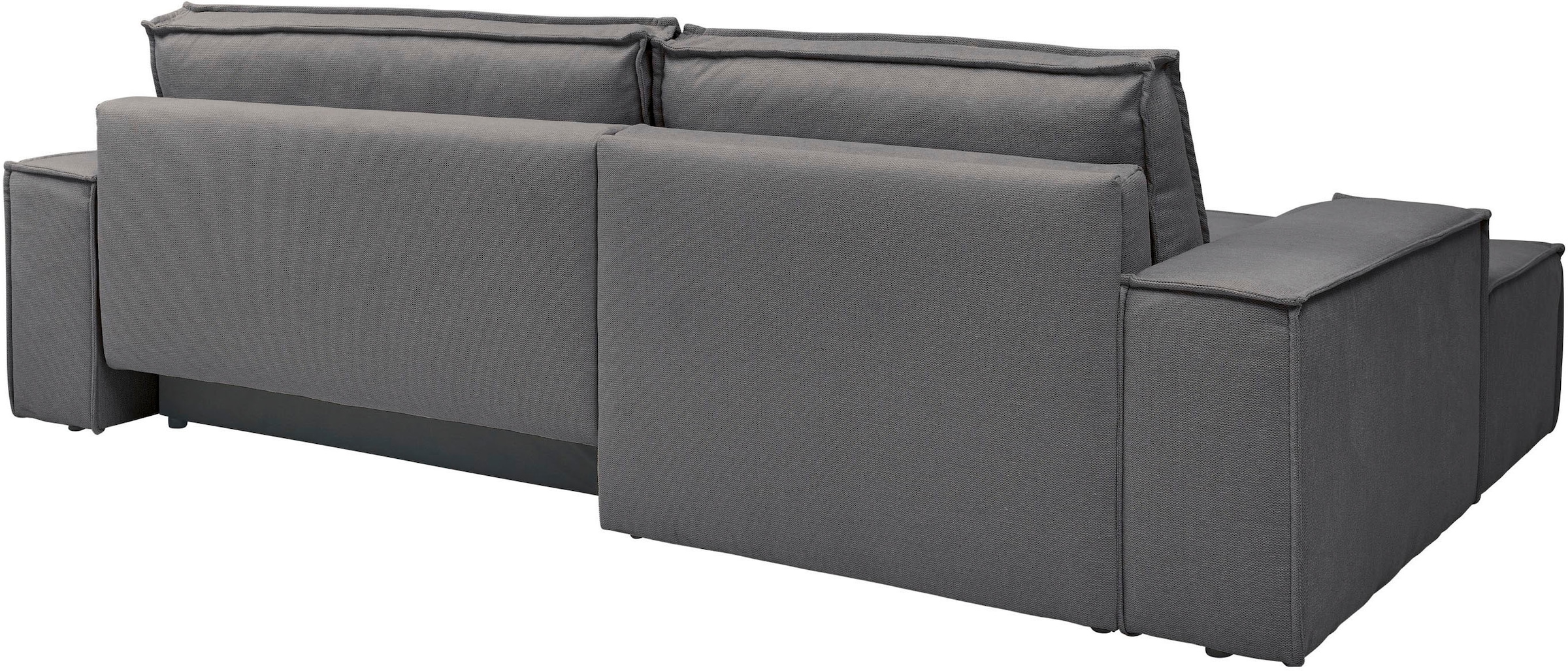 andas Ecksofa »Finnley Schlafsofa 267 cm in Bouclé, Struktur fein u. Cord, L-Form,«, Schlaffunktion m. Bettkasten (136/210 cm), Bouclé, Struktur und Cord