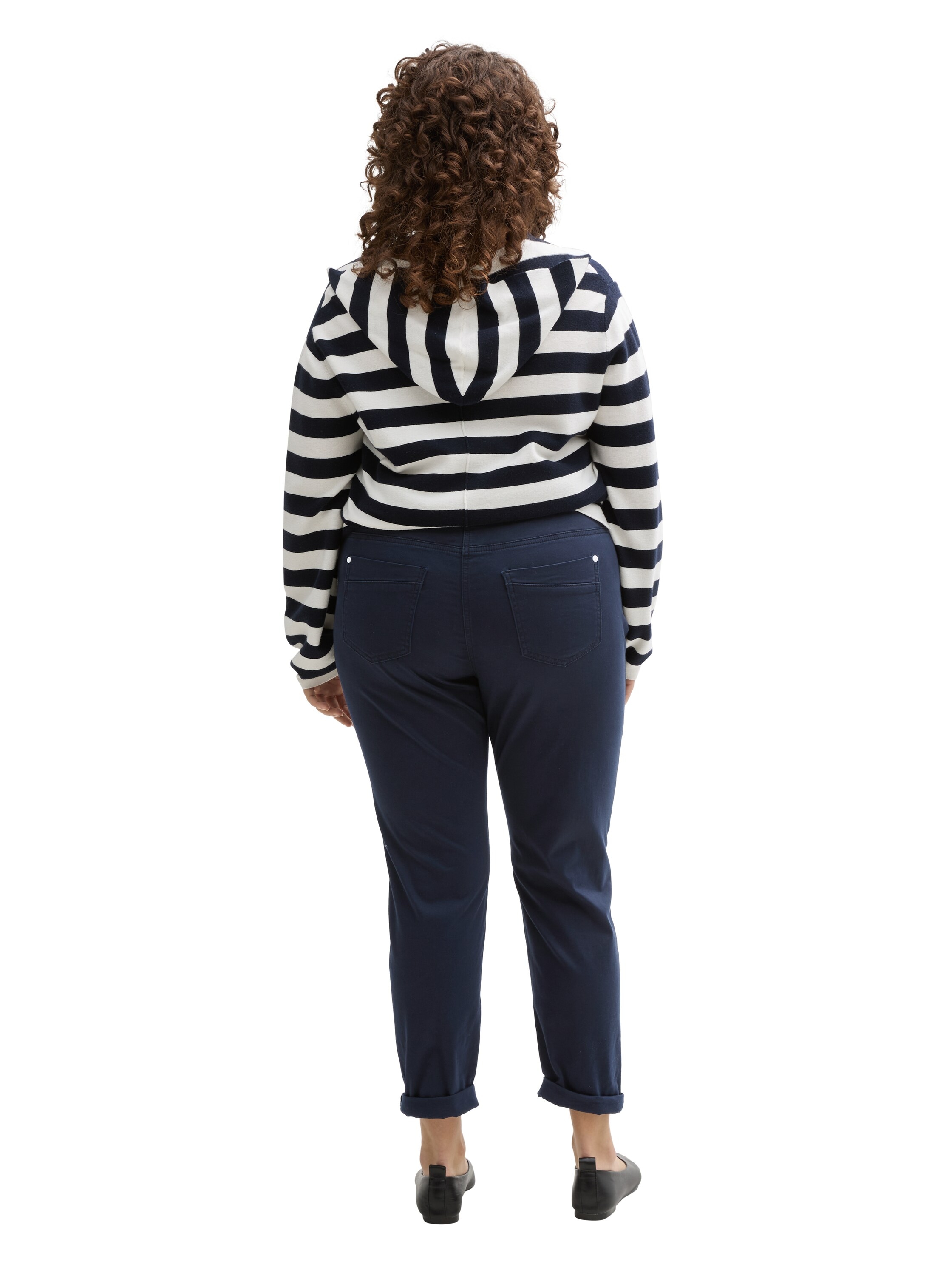 TOM TAILOR PLUS Jogger Pants, im 5-Pocket-Stil mit Stretch und Bindeband