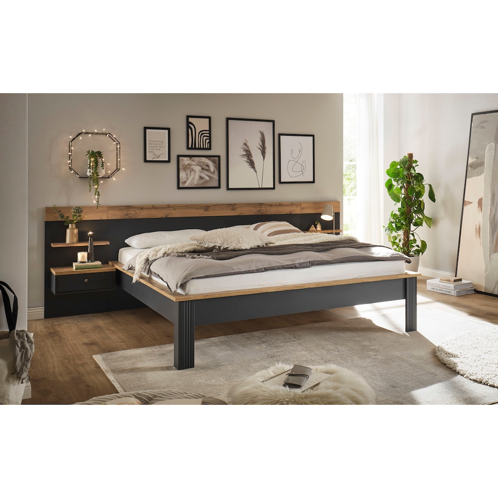 Home affaire Schlafzimmer-Set »Westminster«, Bett Liegefläche 180/200cm und 2 Wandpaneele