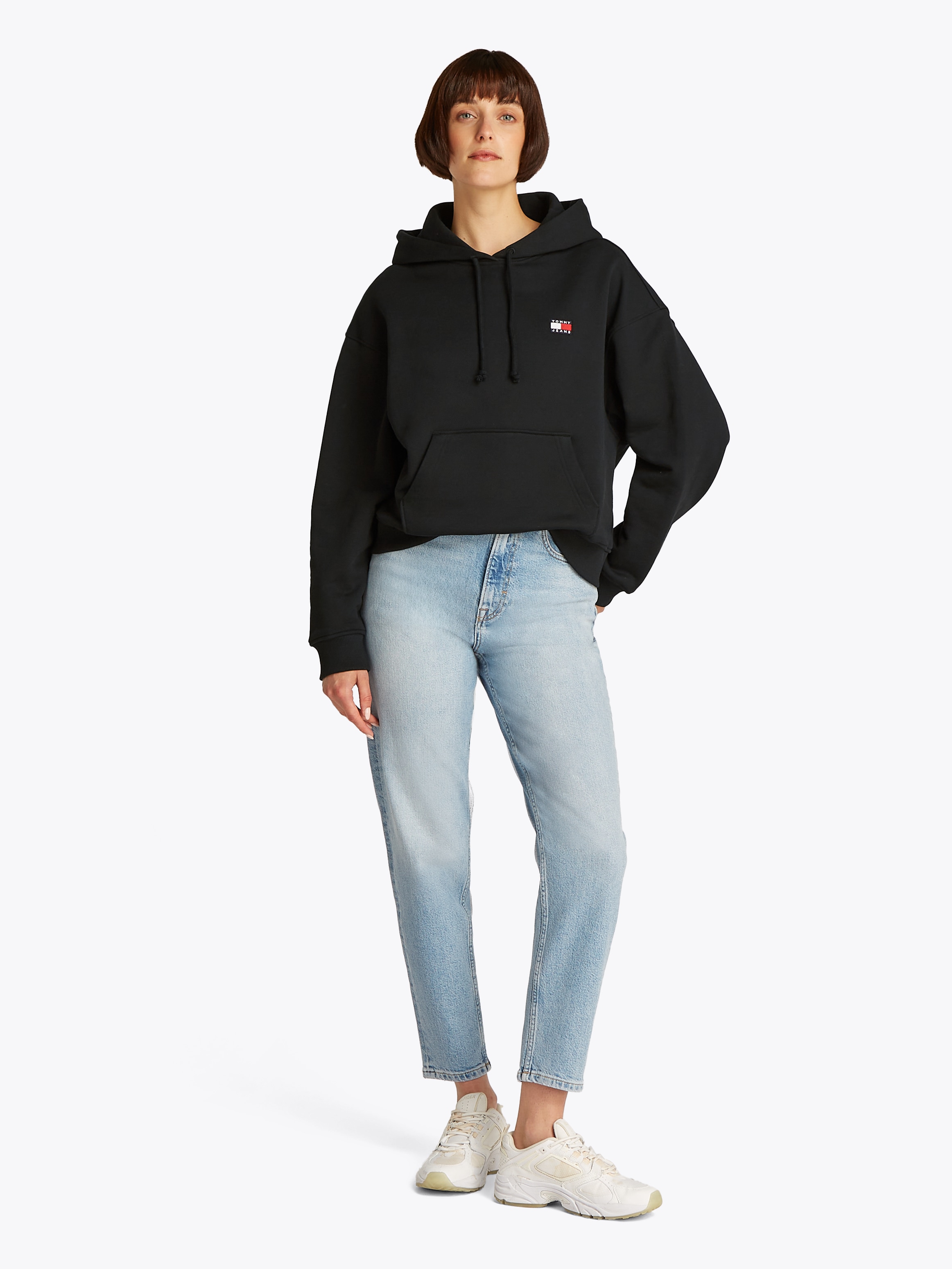 Tommy Jeans Curve Kapuzensweatshirt »TJW BXY BADGE HOODIE EXT«, in Grossen Grössen, Kapuze, Badge