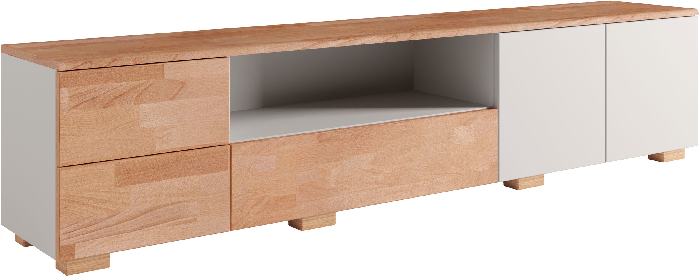 Image of GOODproduct Lowboard "Citra teilmassiv" Breite 200 cm, moderne grifflose Optik mit push to open Funktion
