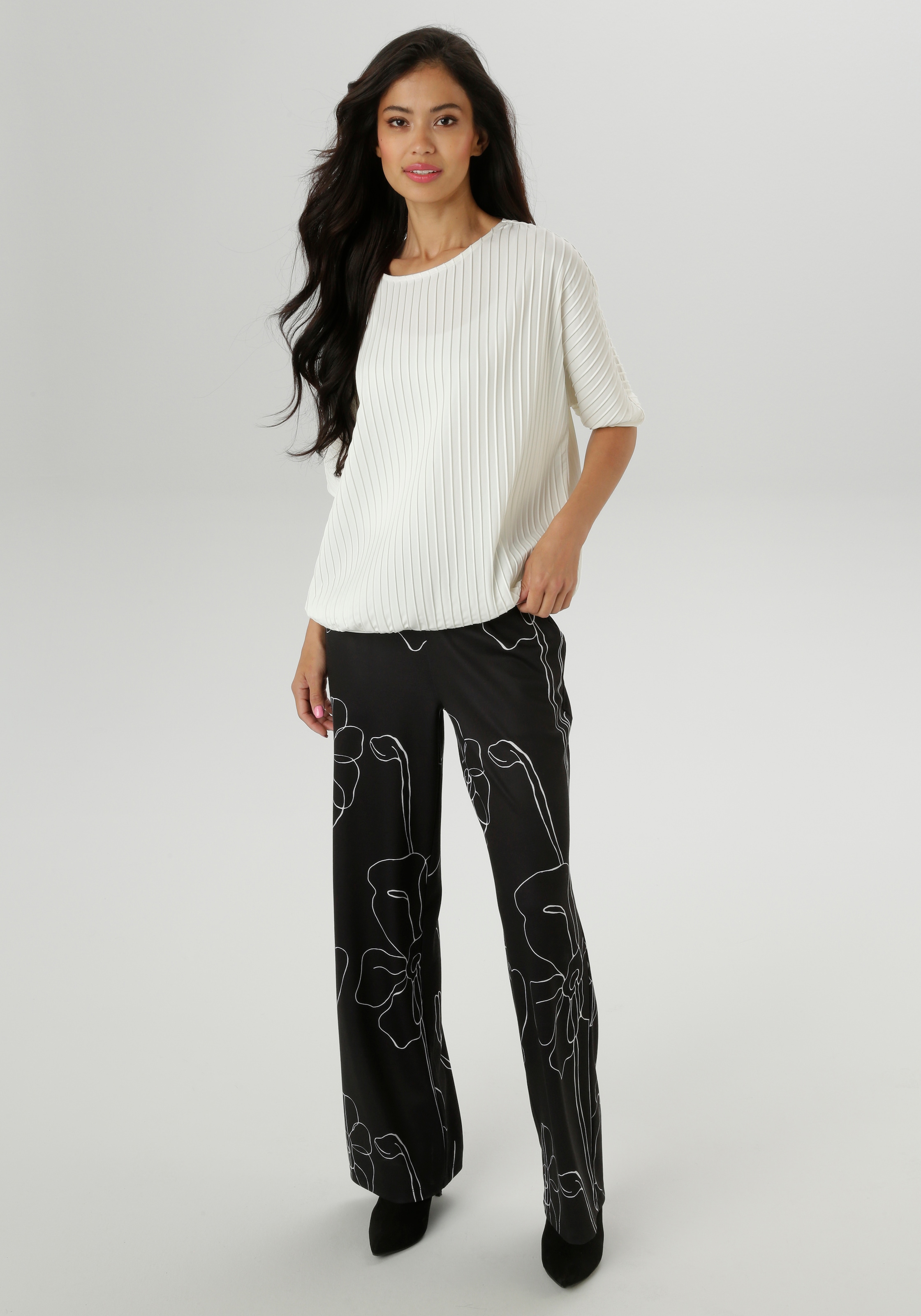 Aniston SELECTED Schlupfhose, mit trendigem Allover-Druck - NEUE KOLLEKTION