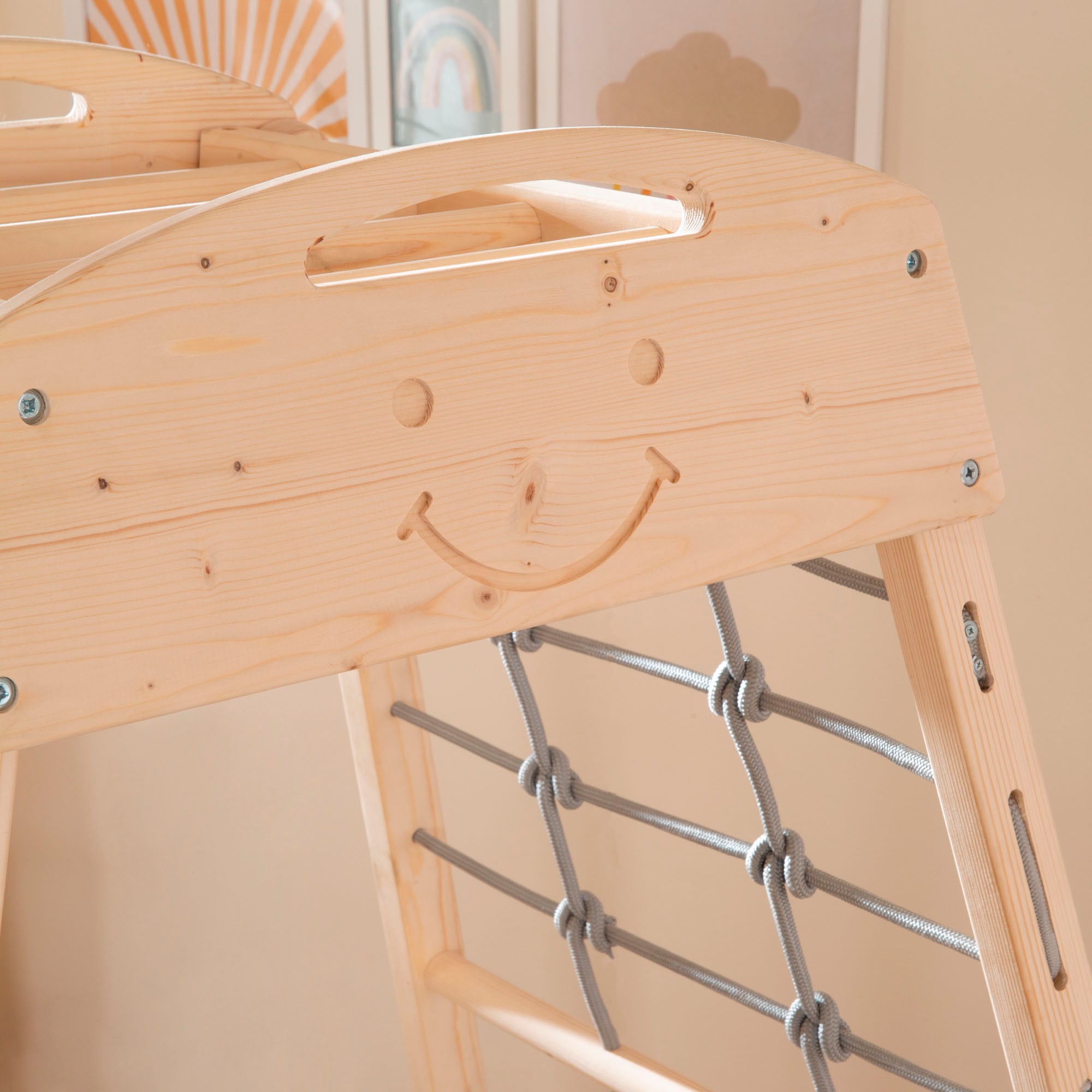 roba® Klettergerüst »Montessori Indoor Spielturm« Belastbar bis 70 kg