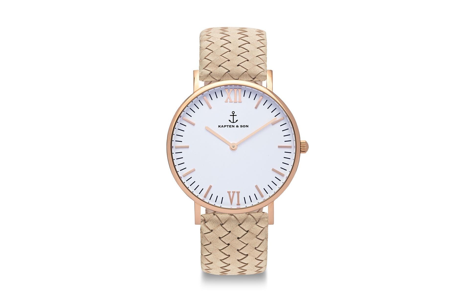 Image of Kapten & Son Quarzuhr »Campus Sand Woven Leather« bei Ackermann Versand Schweiz