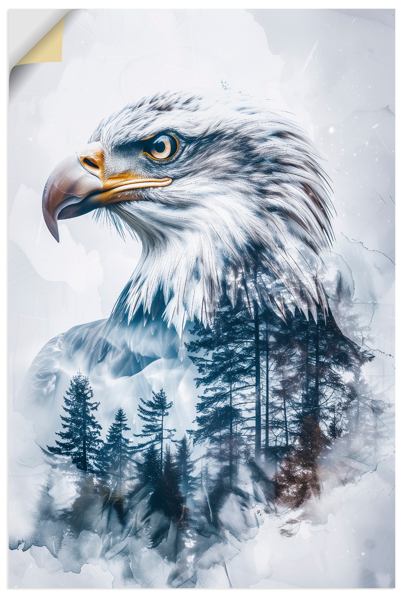 Image of Artland Wandbild "Weisskopfadler" Vogelbilder 1 Stk. tlg. als Alubild, Leinwandbild, Poster, Wandaufkleber in verschied. Grössen