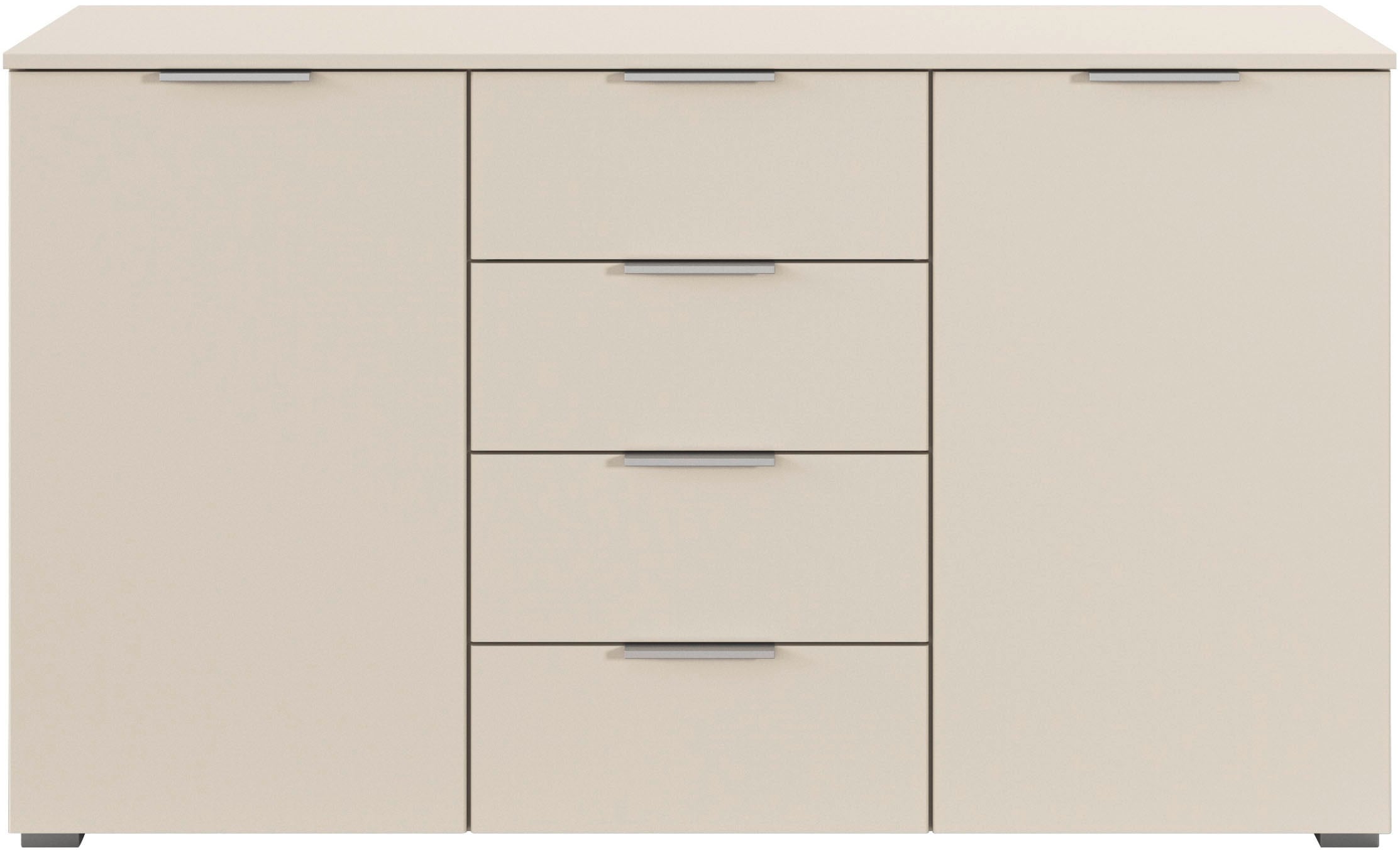 GOODproduct Kombikommode »Sideboard Schubladenkommode AGORDO mit Dekor- oder Hochglanzfront« in zwei Griff-Farben, Breite 120 cm,  vier grosse Schubladen, mit insgesamt 4 Einlegeböden MADE IN GERMANY