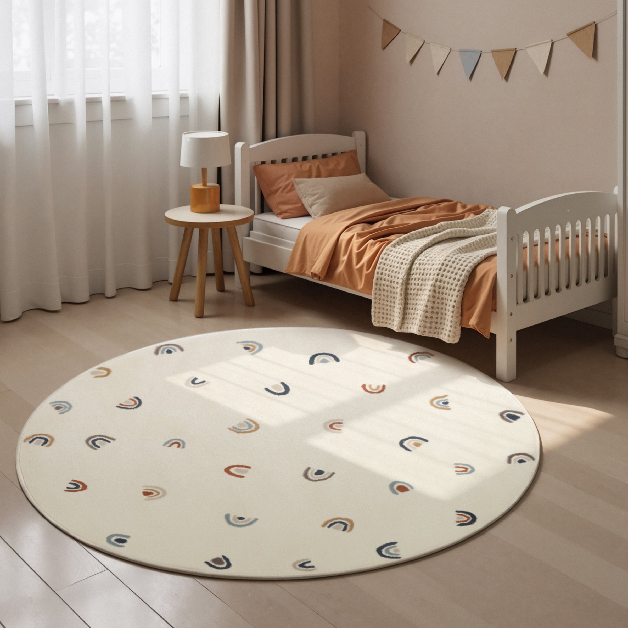 Image of HANSE Home Kinderteppich "Ravi" rund 10 mm Höhe Pflegeleicht, Weich, Kinderzimmer, Spielteppich, Spielunterlage