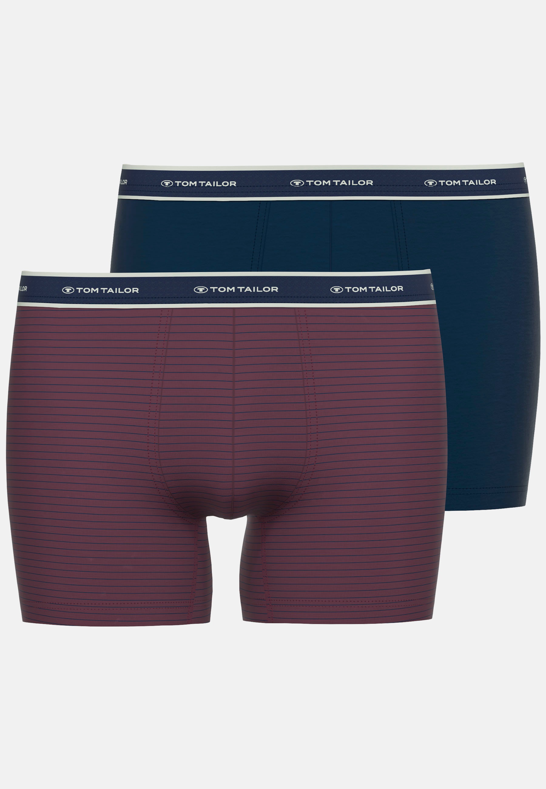 Image of TOM TAILOR Lange Unterhose "Kentucky" Logobund, basic, gestreift, eng, bequem, weich, Baumwollmix