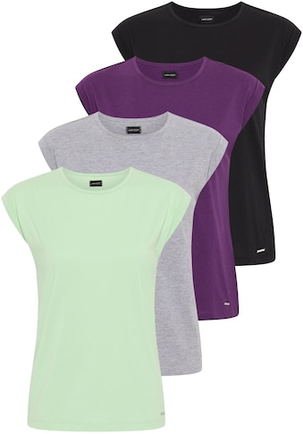 T-Shirt, (4 tlg.), in modernen Farben - NEUE KOLLEKTION