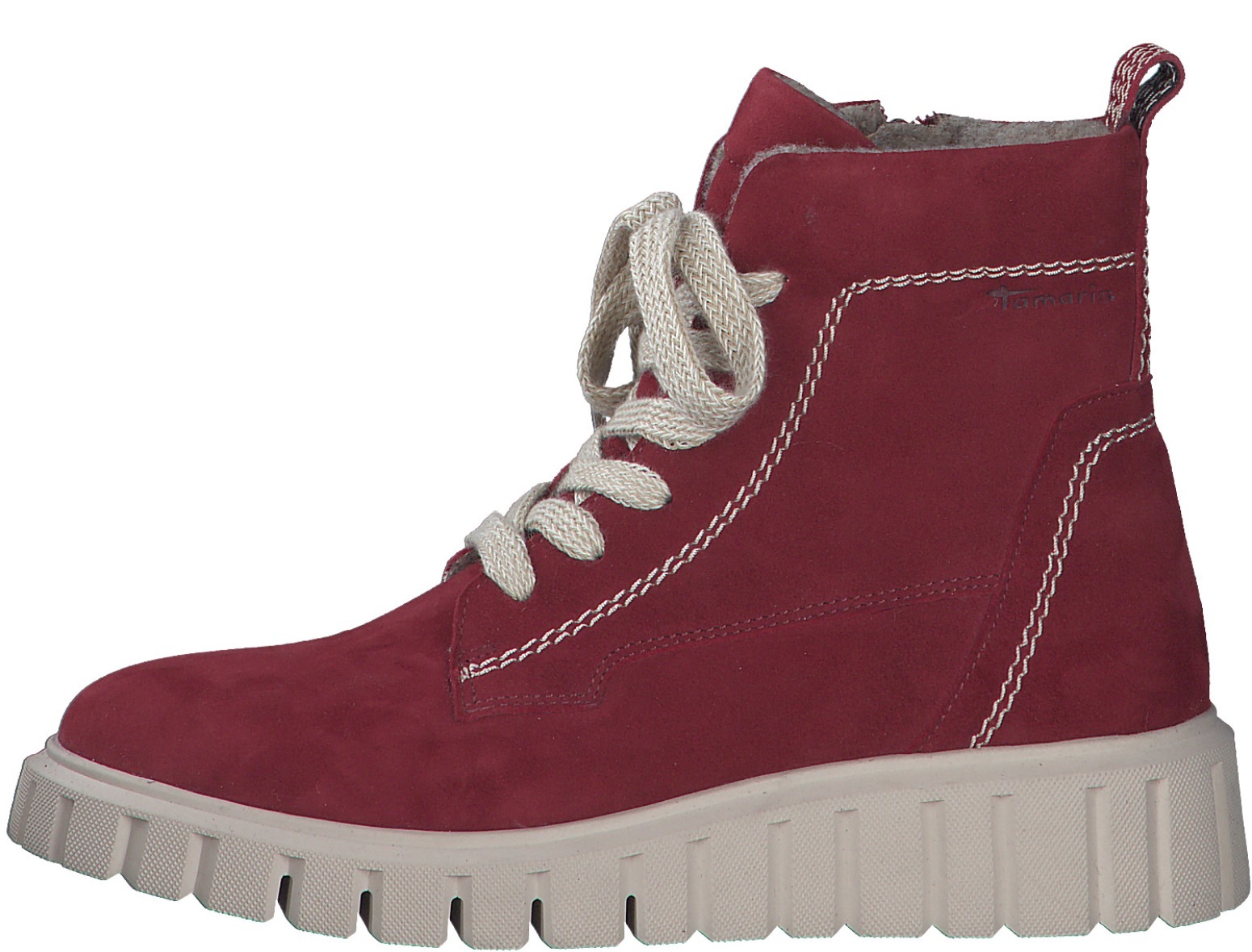 Tamaris Schnürboots, Keilabsatz, Schnürstiefelette mit zusätzlichem Innenreissverschluss