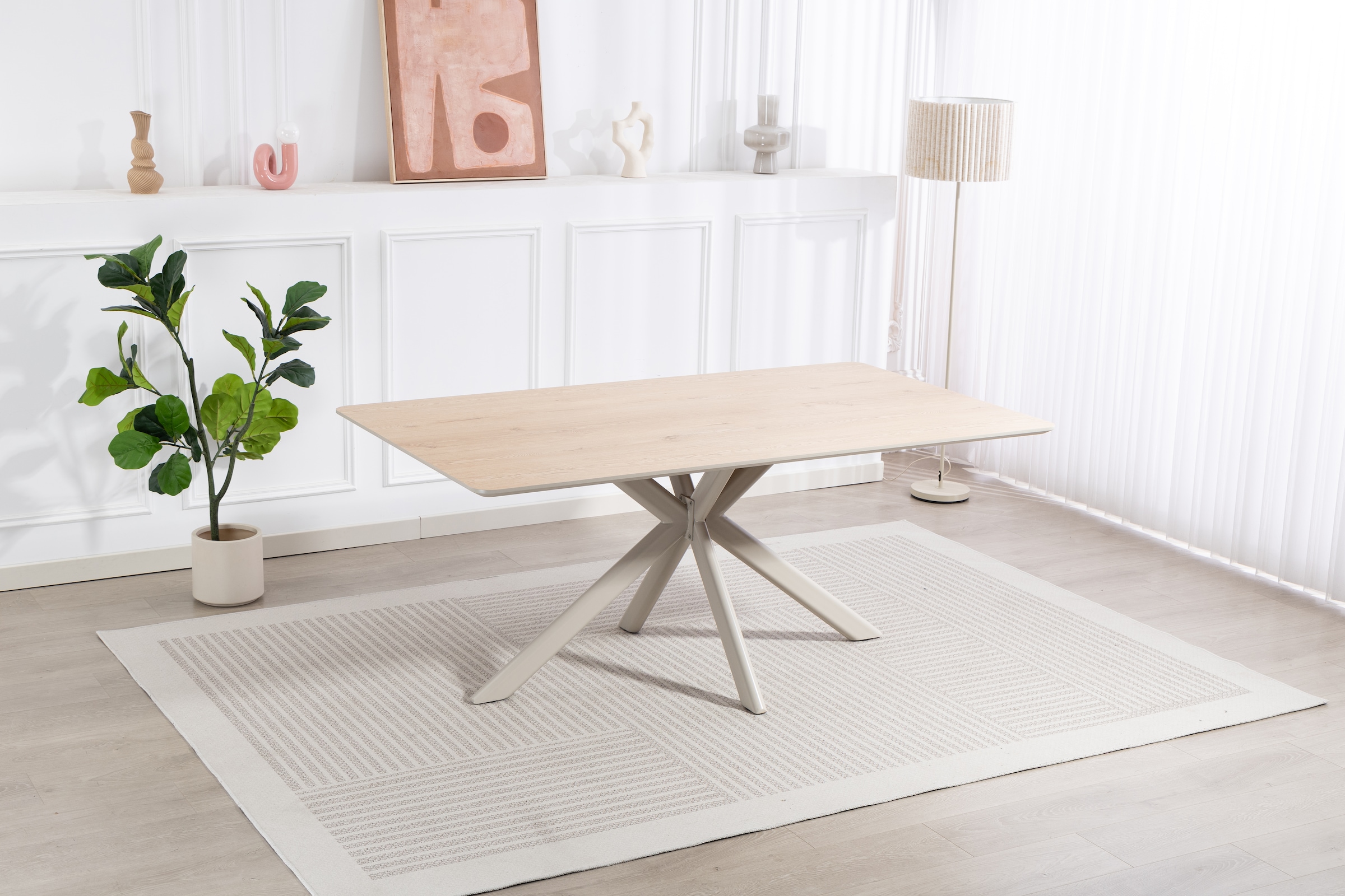 Duo Collection Table de salle à manger »Tisch Livia« 1 cuis tlg. Revêtement mélaminé, couleurs cachemire