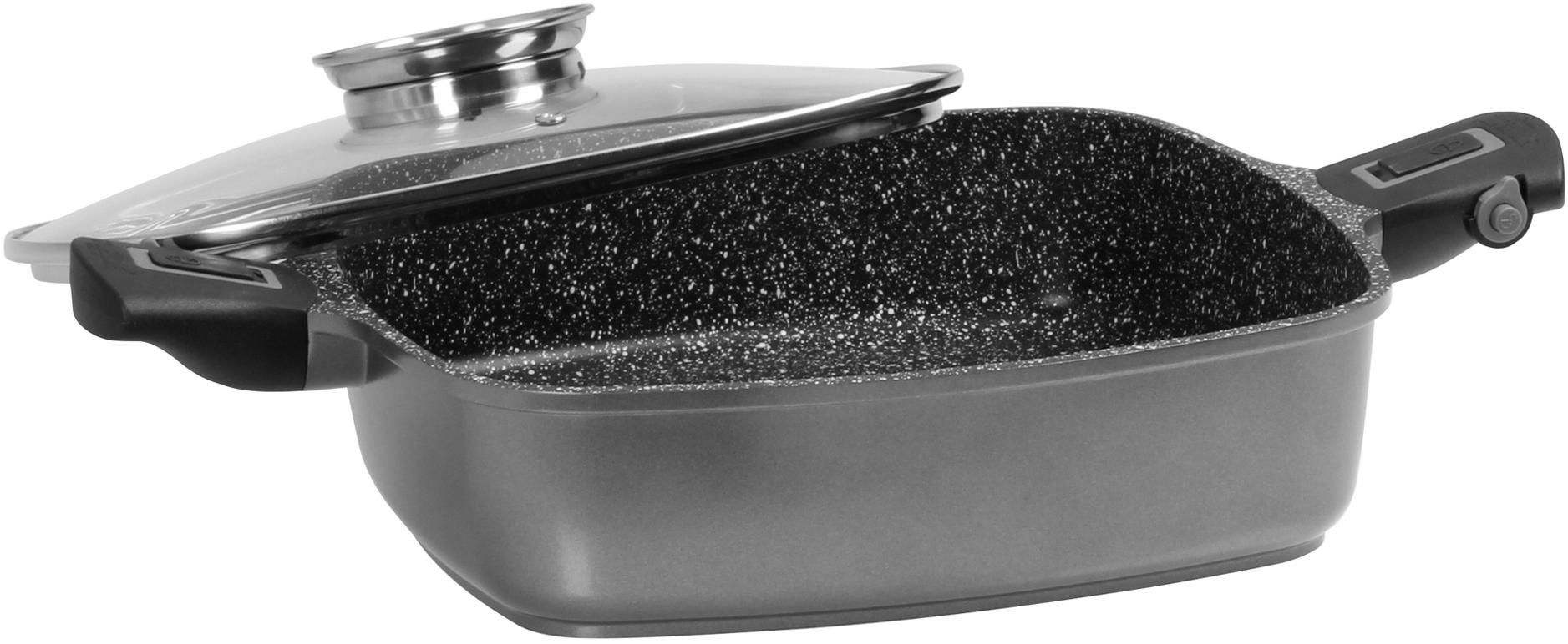 Image of STONELINE Servierpfanne »Imagination PLUS«, Aluminiumguss, (1 tlg.), Aroma-Glasdeckel, 24x24 cm, Induktion bei Ackermann Versand Schweiz