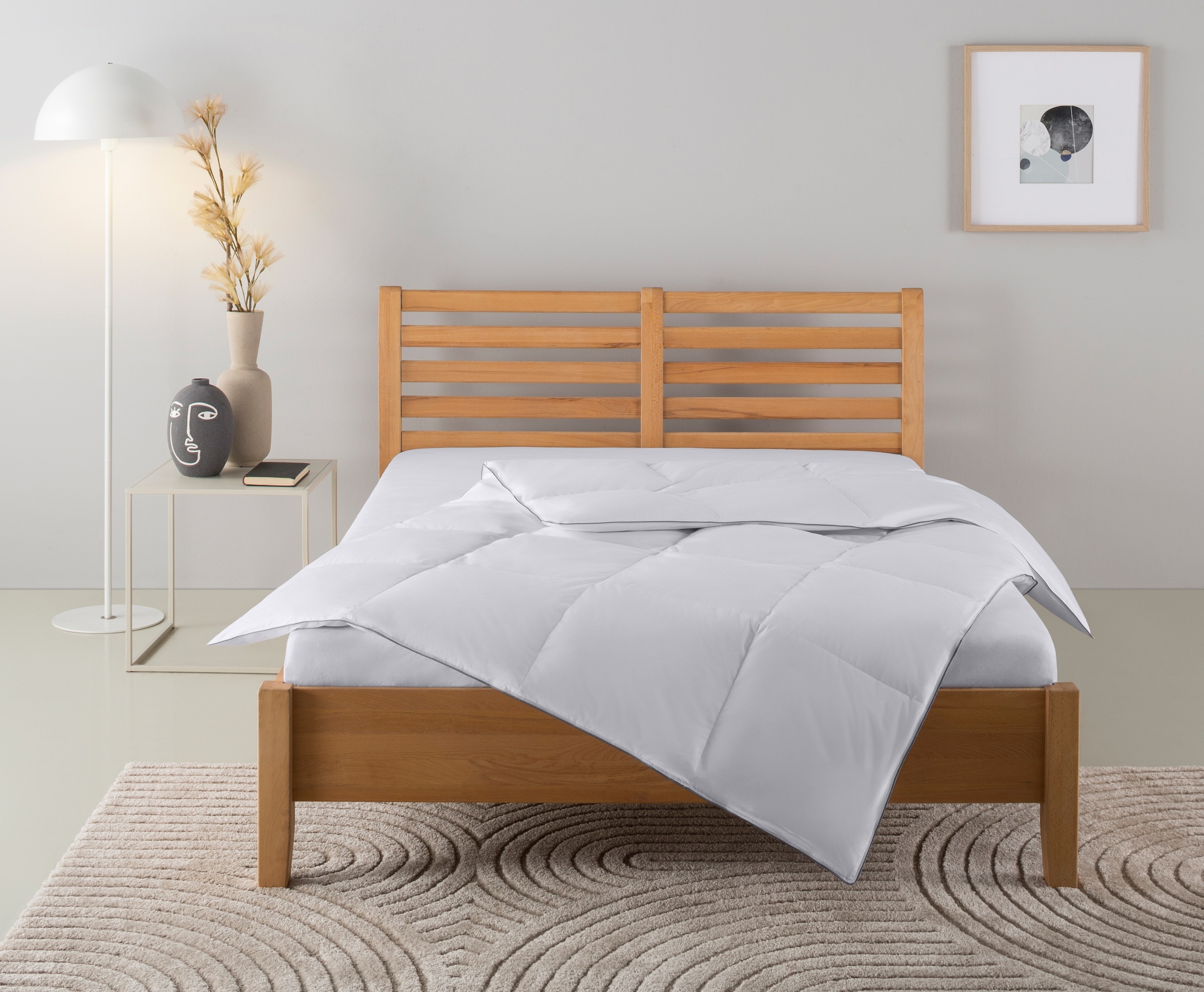 Image of GOODproduct Daunenbettdecke "Moulle, Bettdecke 135x200 cm und 155x220 cm" normal Füllung 90% Daunen & 10% Federn 1 Stk. tlg. Bettdecken, Sommer oder Winter, Decke, Made in Germany, atmungsaktiv