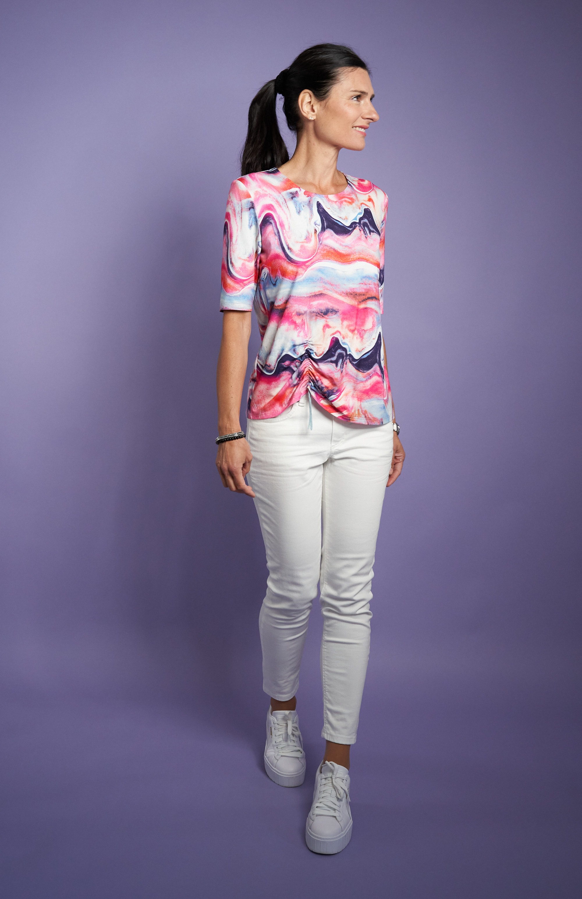 Seidel Moden Kurzarmshirt mit All-Over Print, MADE IN GERMANY