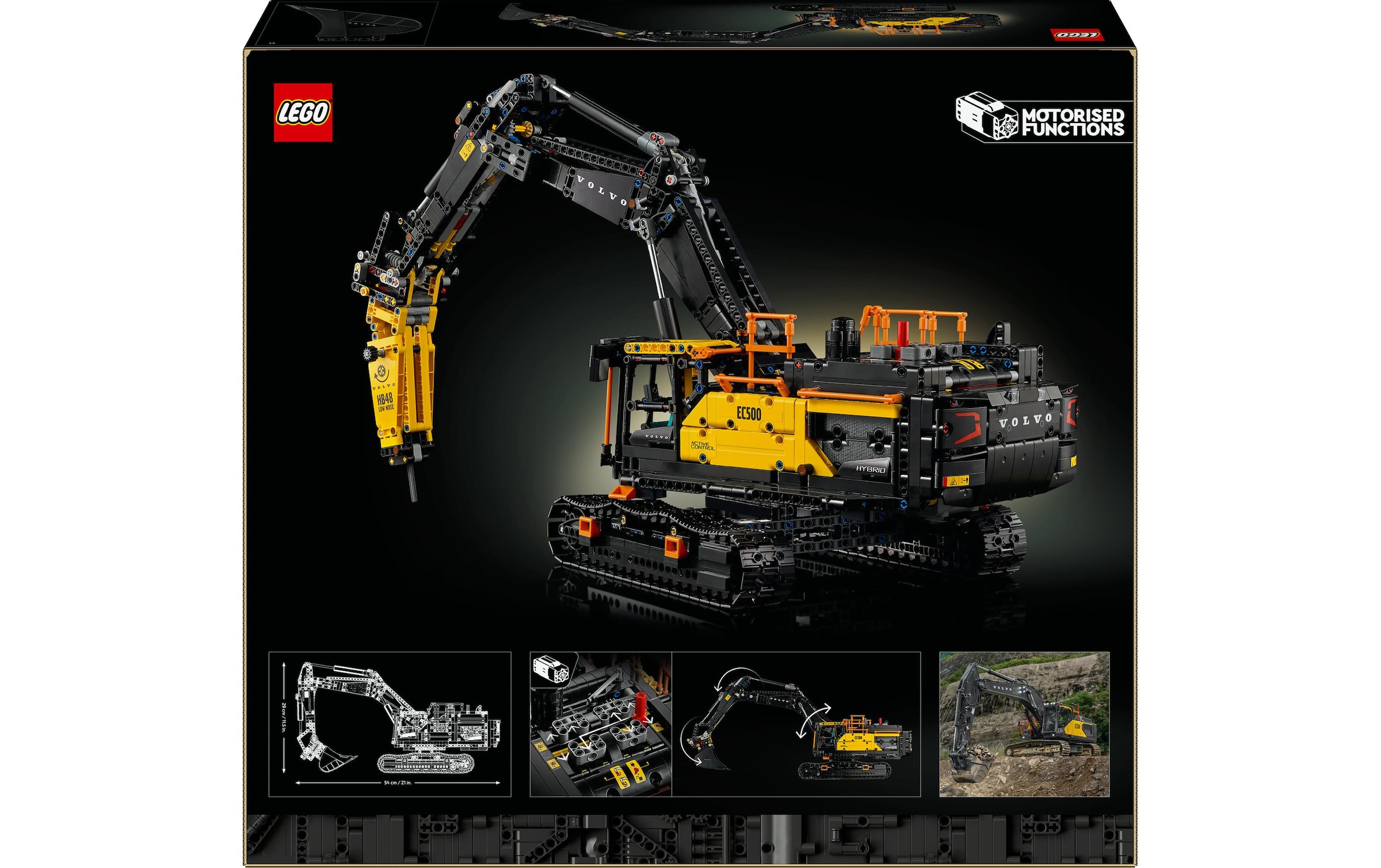 LEGO® Spielbausteine »LEGO® Technic Volvo EC500 Hybrid Bagger, 42215«, (2359 St.)