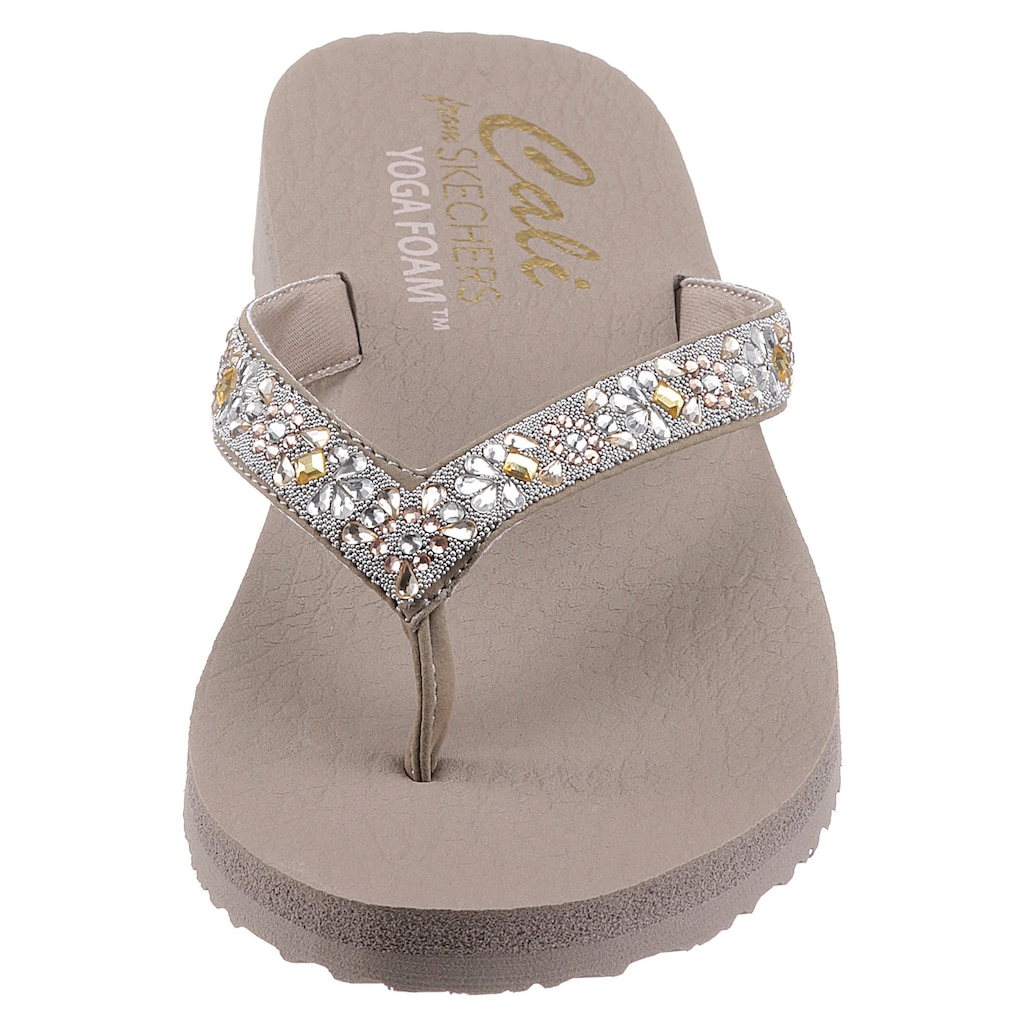 Skechers Zehentrenner »MEDITATION GARDEN BLISS«, mit aufwendiger Steinchenverzierung